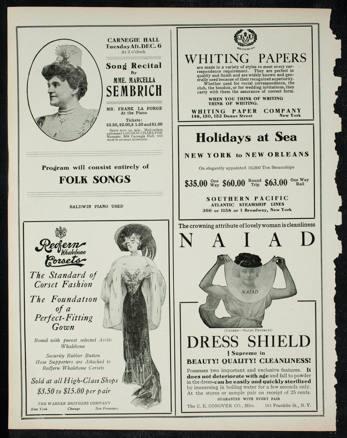 Russian Symphony Society of New York, December 1, 1910, program page 2