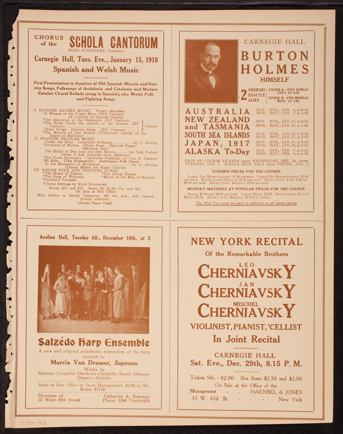 New York Symphony Orchestra, December 13, 1917, program page 11