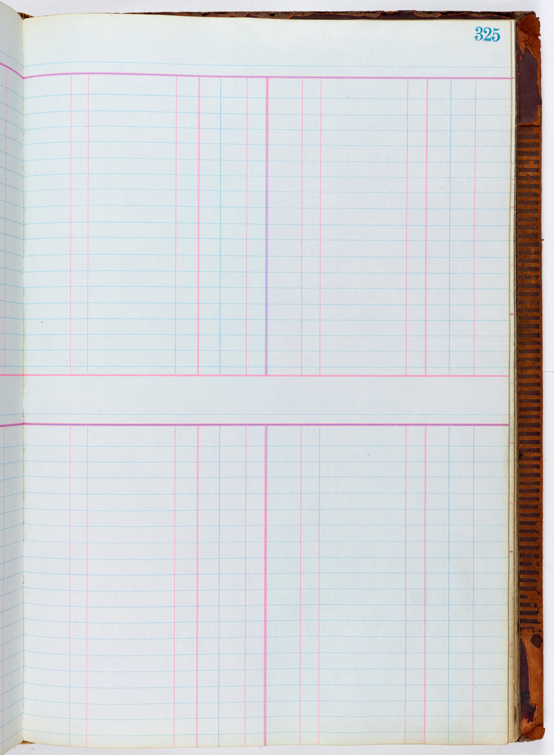 Music Hall Accounting Ledger, volume 1, page 325