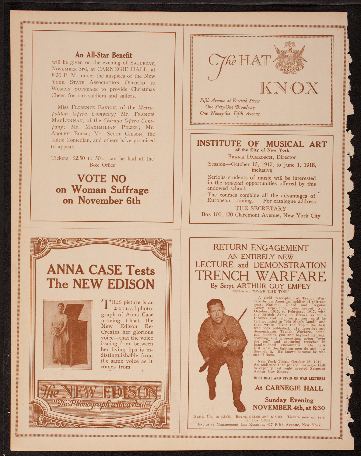 New York Philharmonic, October 25, 1917, program page 2
