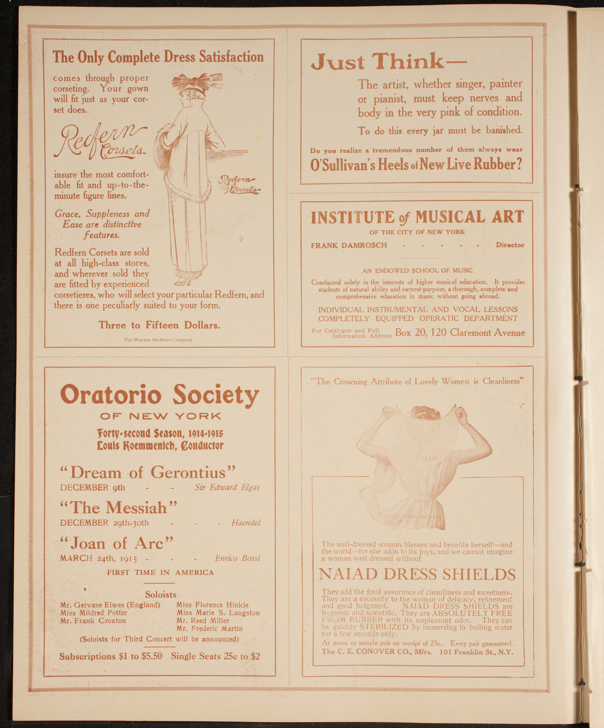 Elmendorf Lecture: Around the Mediterranean, November 16, 1914, program page 2