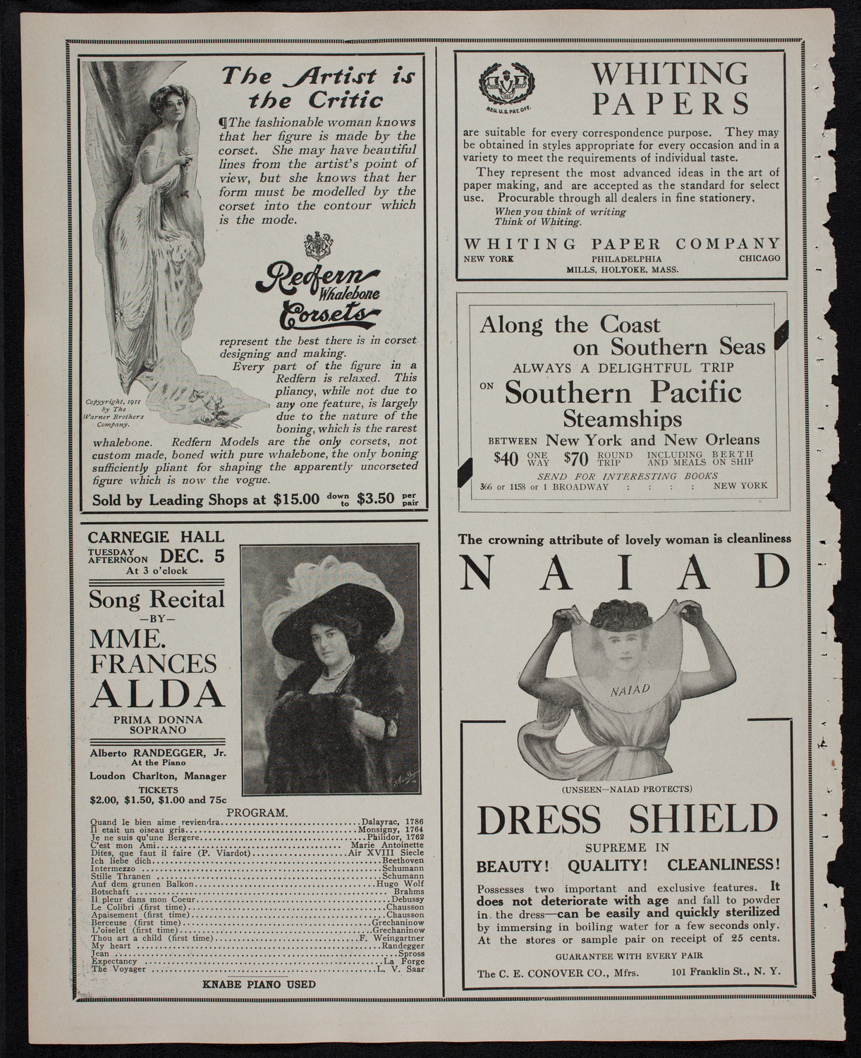 Volpe Symphony Society of New York, November 28, 1911, program page 2