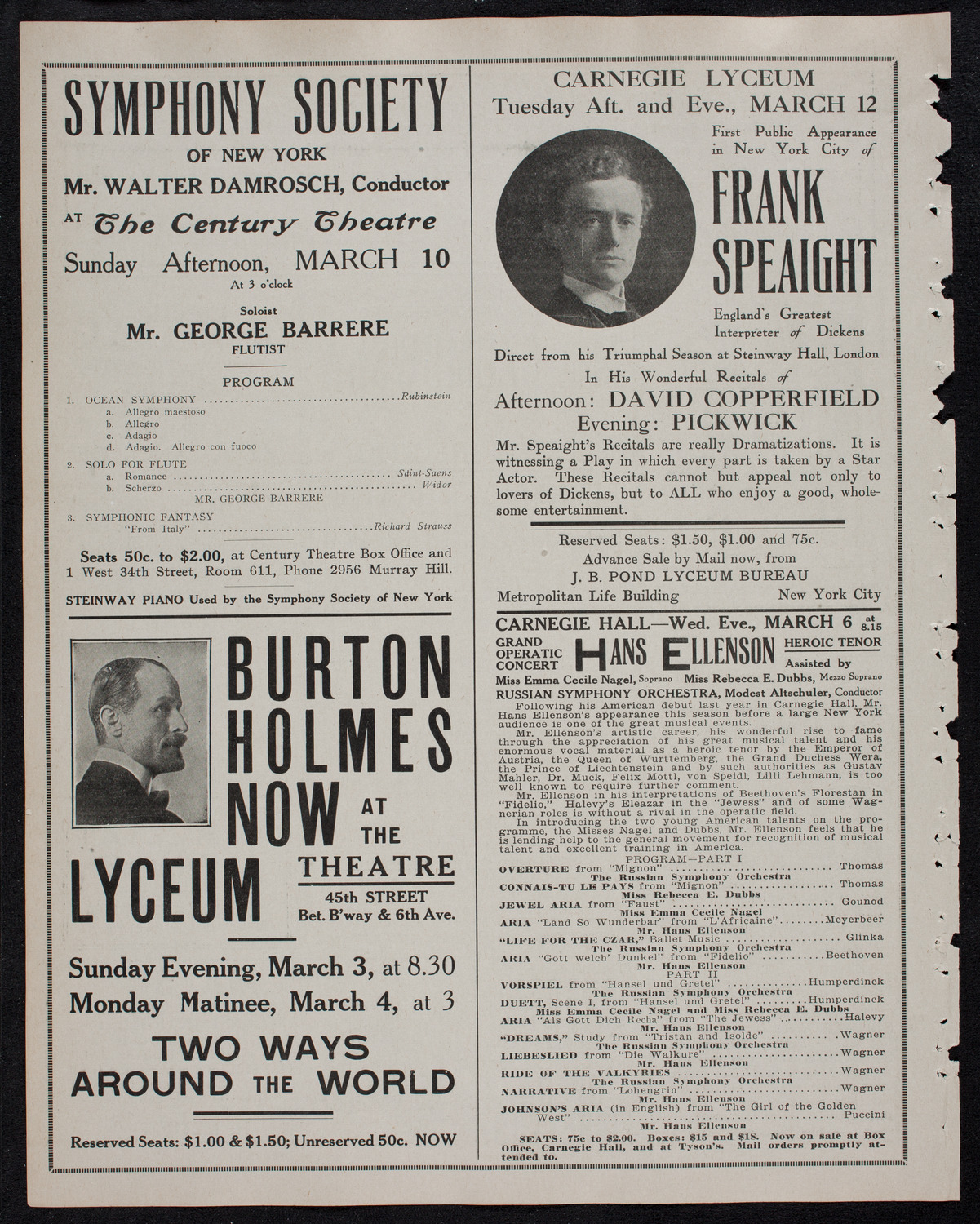 Russian Symphony Society of New York, March 3, 1912, program page 10