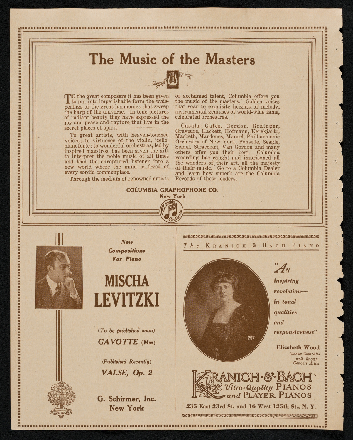 New York Philharmonic, February 18, 1923, program page 6