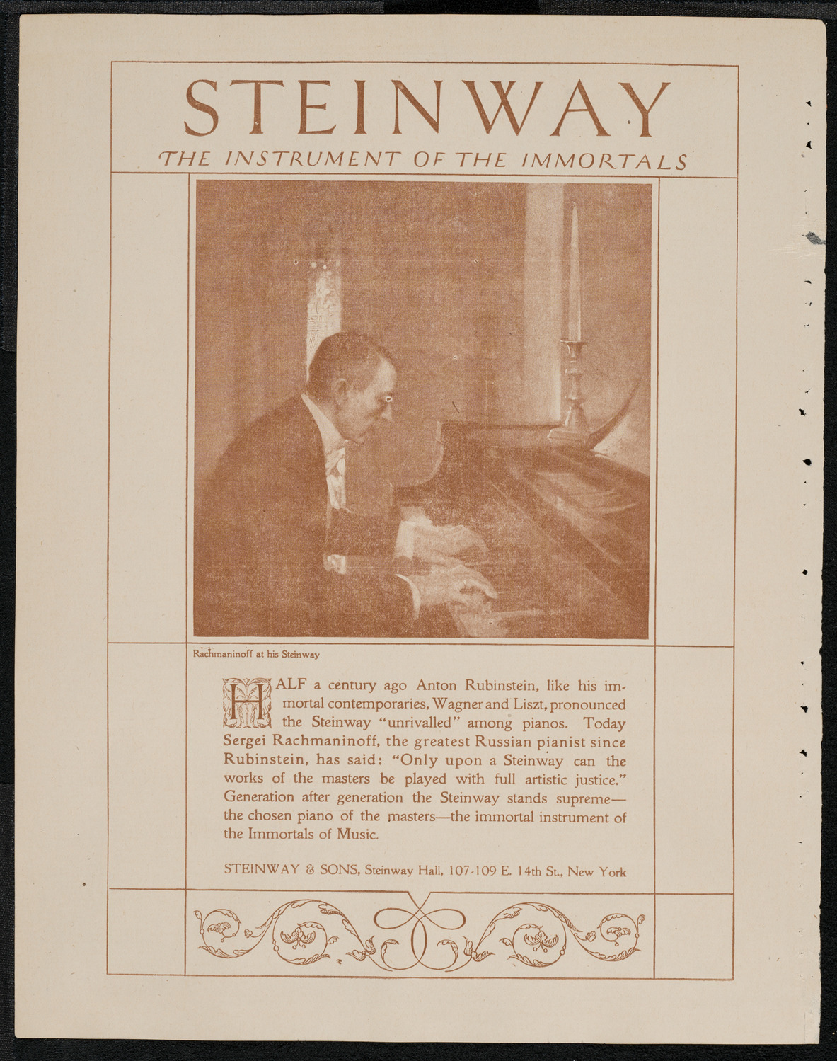 National Symphony Orchestra, February 23, 1921, program page 4