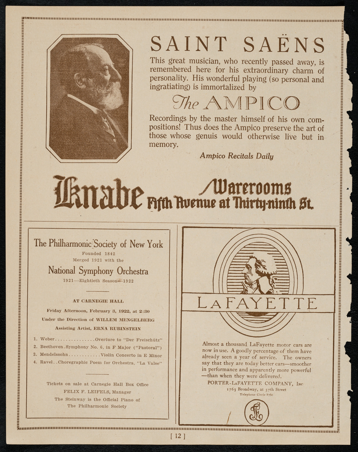 Burton Holmes Travelogue: Going Abroad at Home, January 29, 1922, program page 12