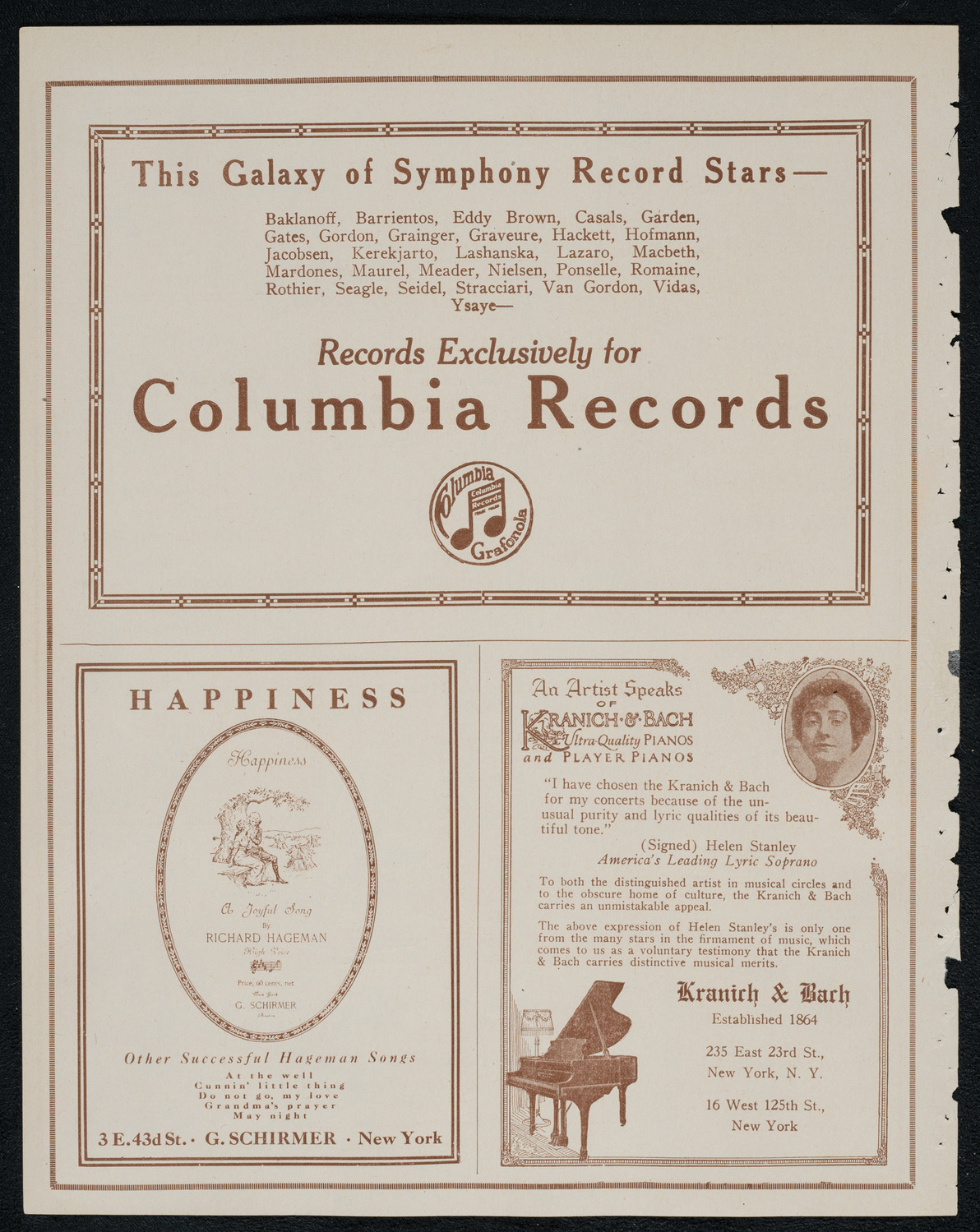 New York Symphony Orchestra, January 28, 1921, program page 6