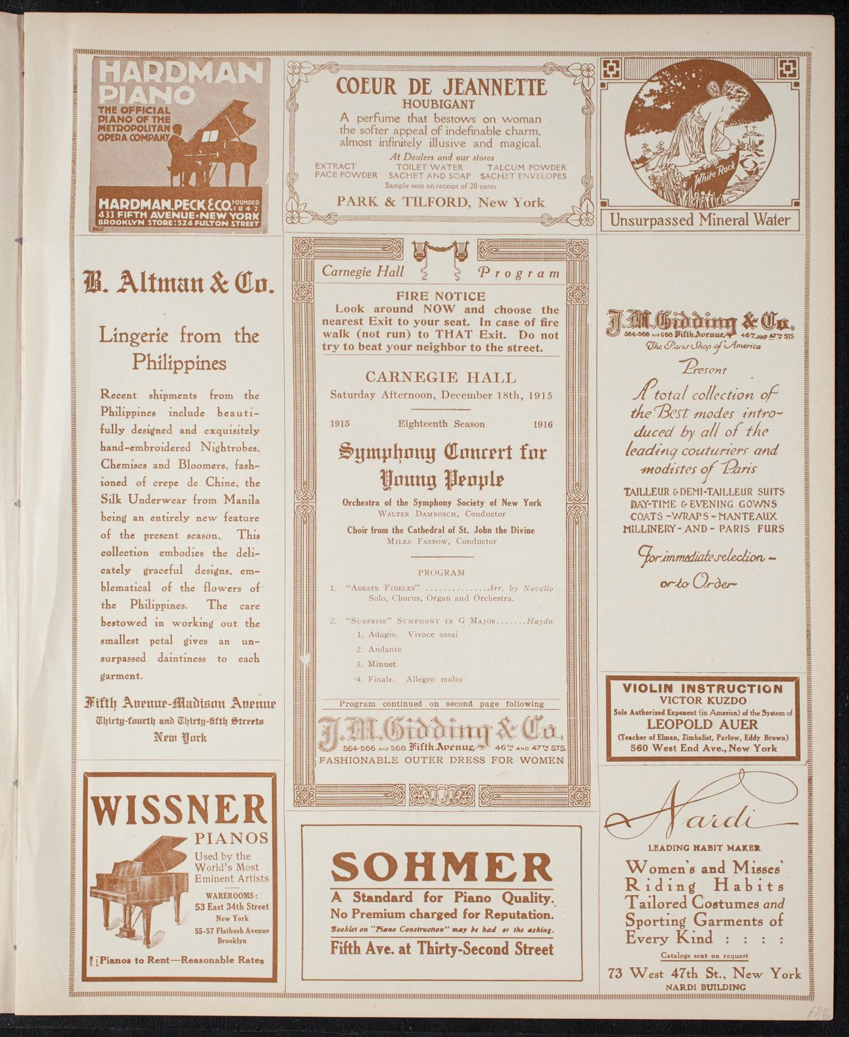 Symphony Concert for Young People, December 18, 1915, program page 5
