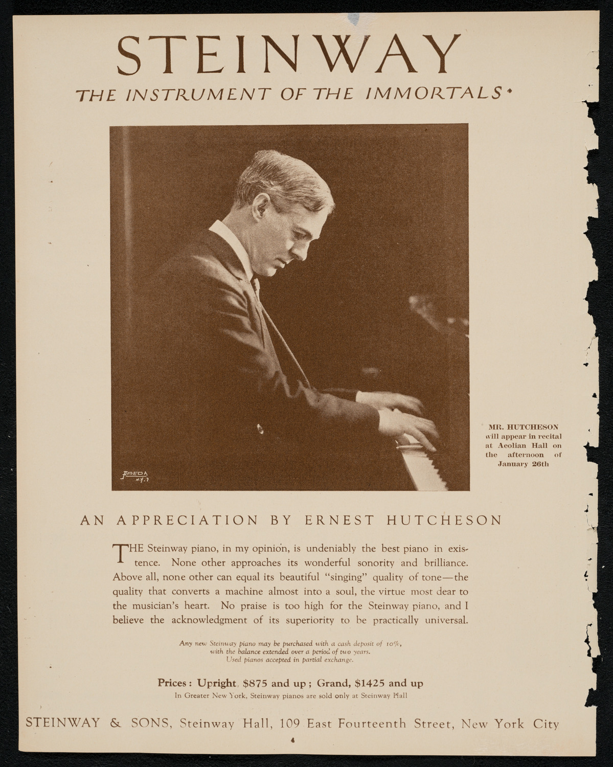 New York Symphony Orchestra: Beethoven Cycle, January 25, 1924, program page 4