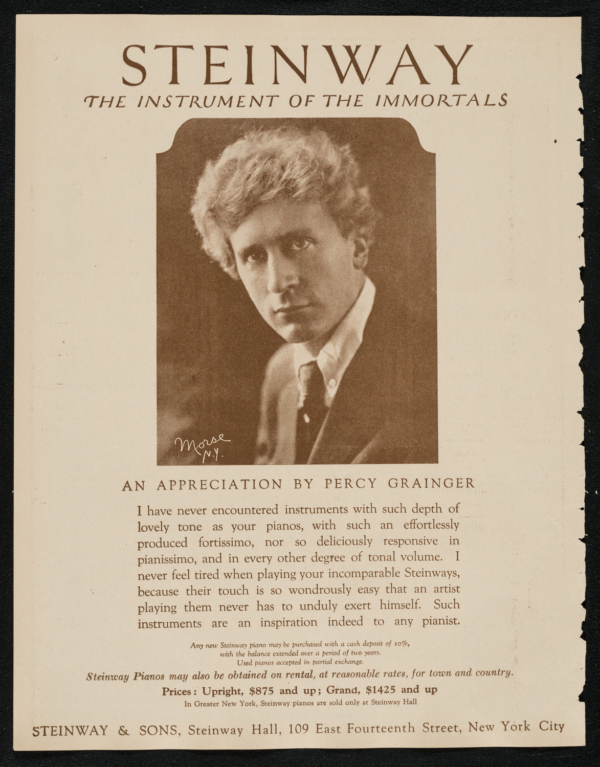 Grainger's Choral and Orchestral Concert, April 30, 1924, program page 4