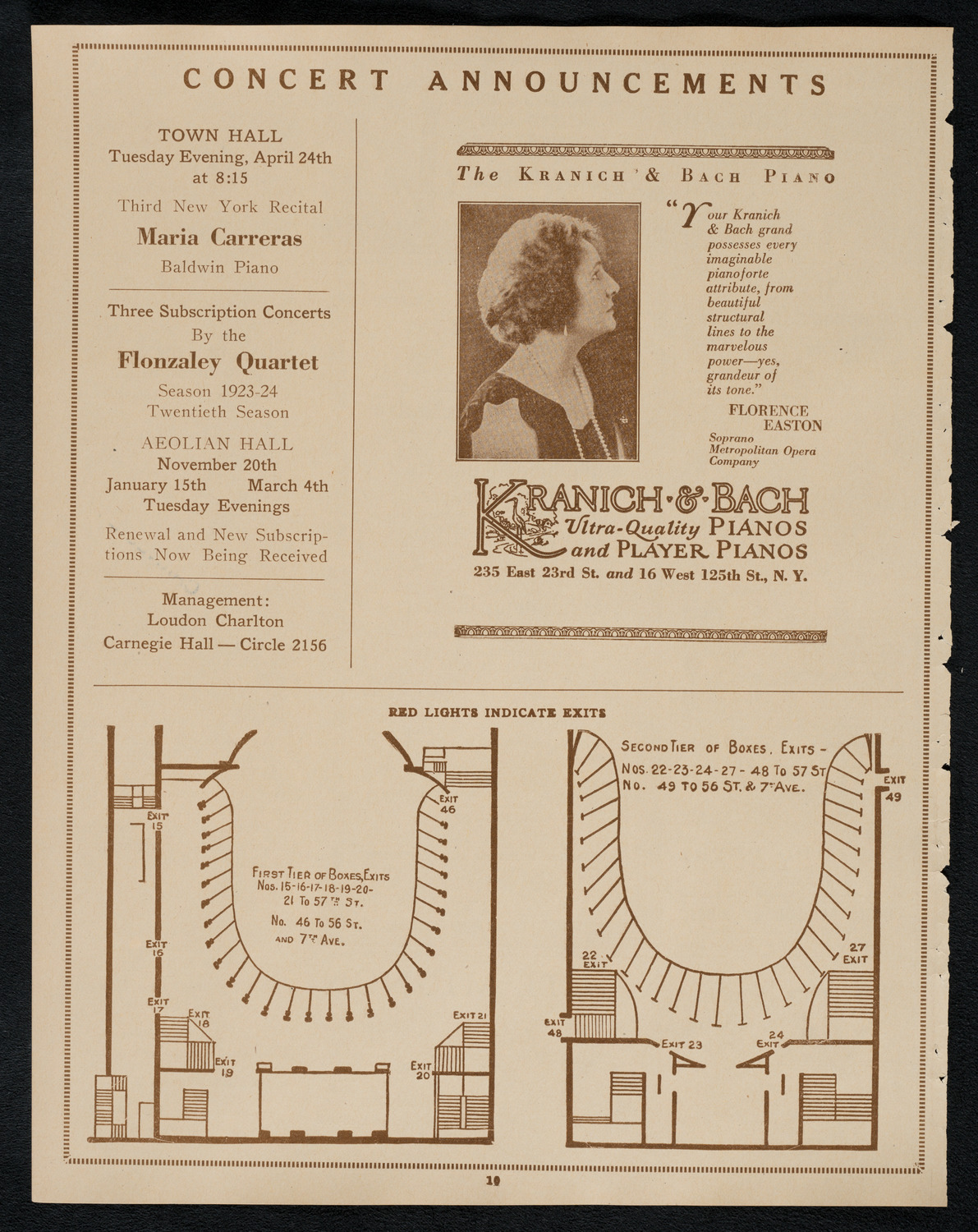 Ignacy Jan Paderewski, Piano, April 22, 1923, program page 10