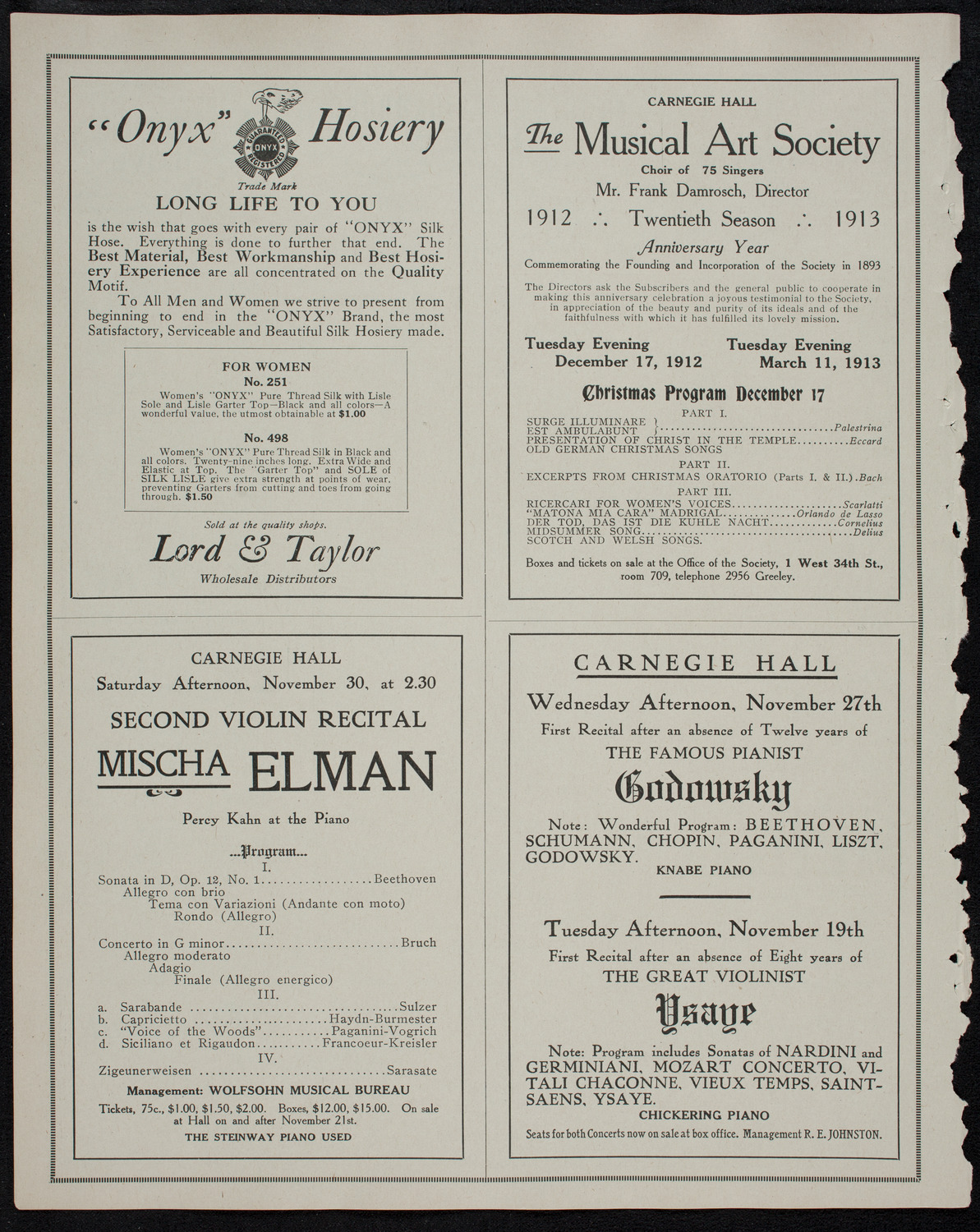 Elmendorf Lecture: The Great Southwest, October 28, 1912, program page 8