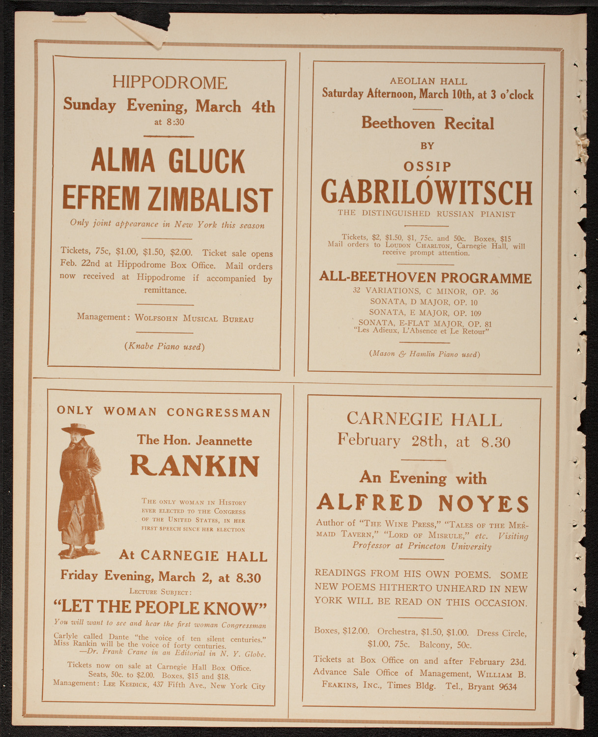 New York Symphony Orchestra, February 22, 1917, program page 10