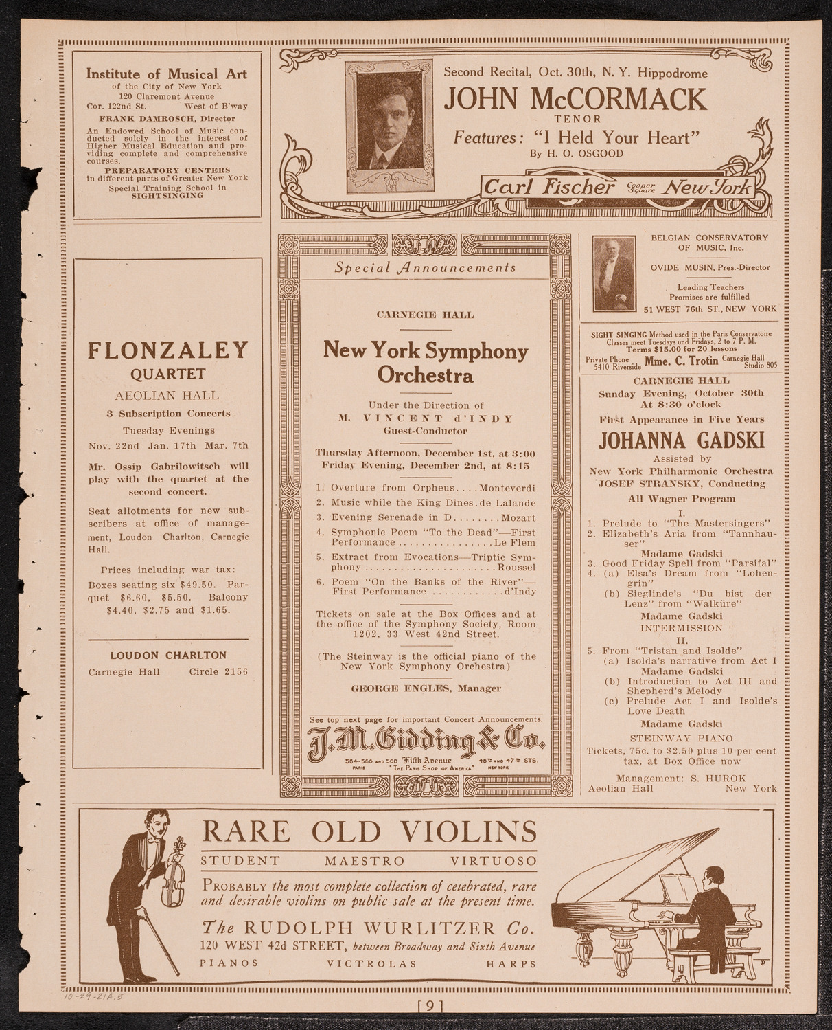 Symphony Concert for Young People, October 29, 1921, program page 9