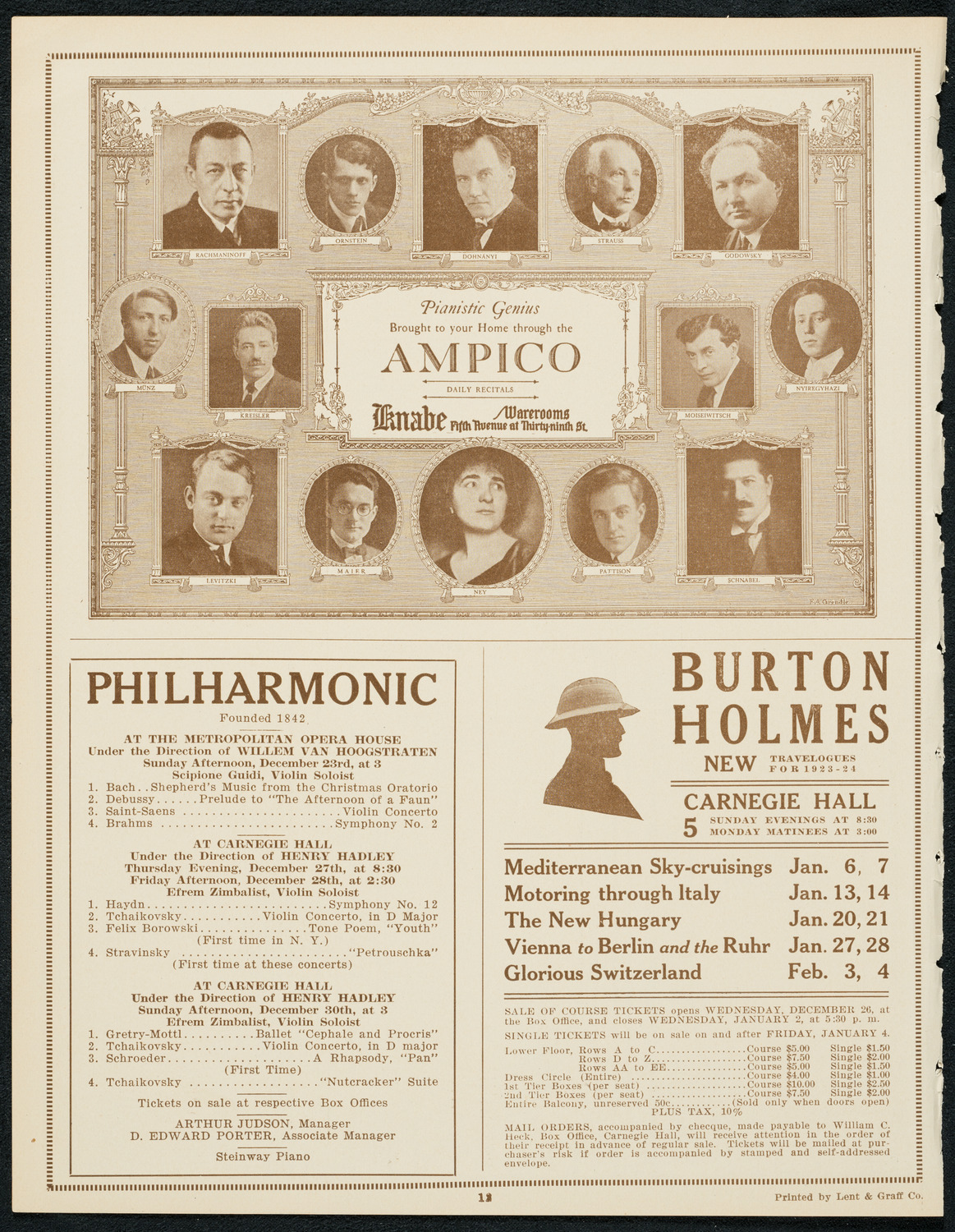 State Symphony Orchestra of New York, December 19, 1923, program page 12