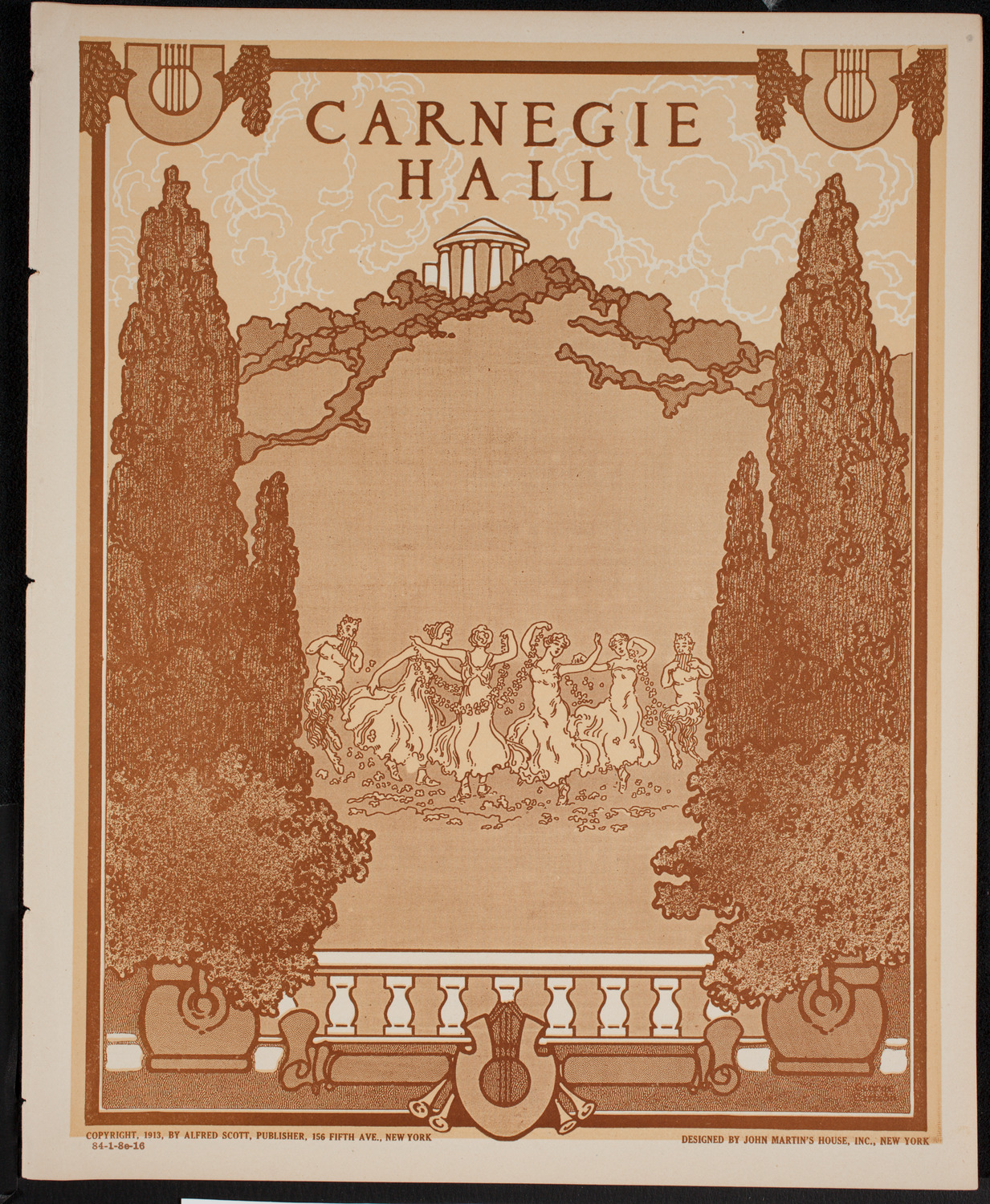 New York Philharmonic, January 8, 1916, program page 1