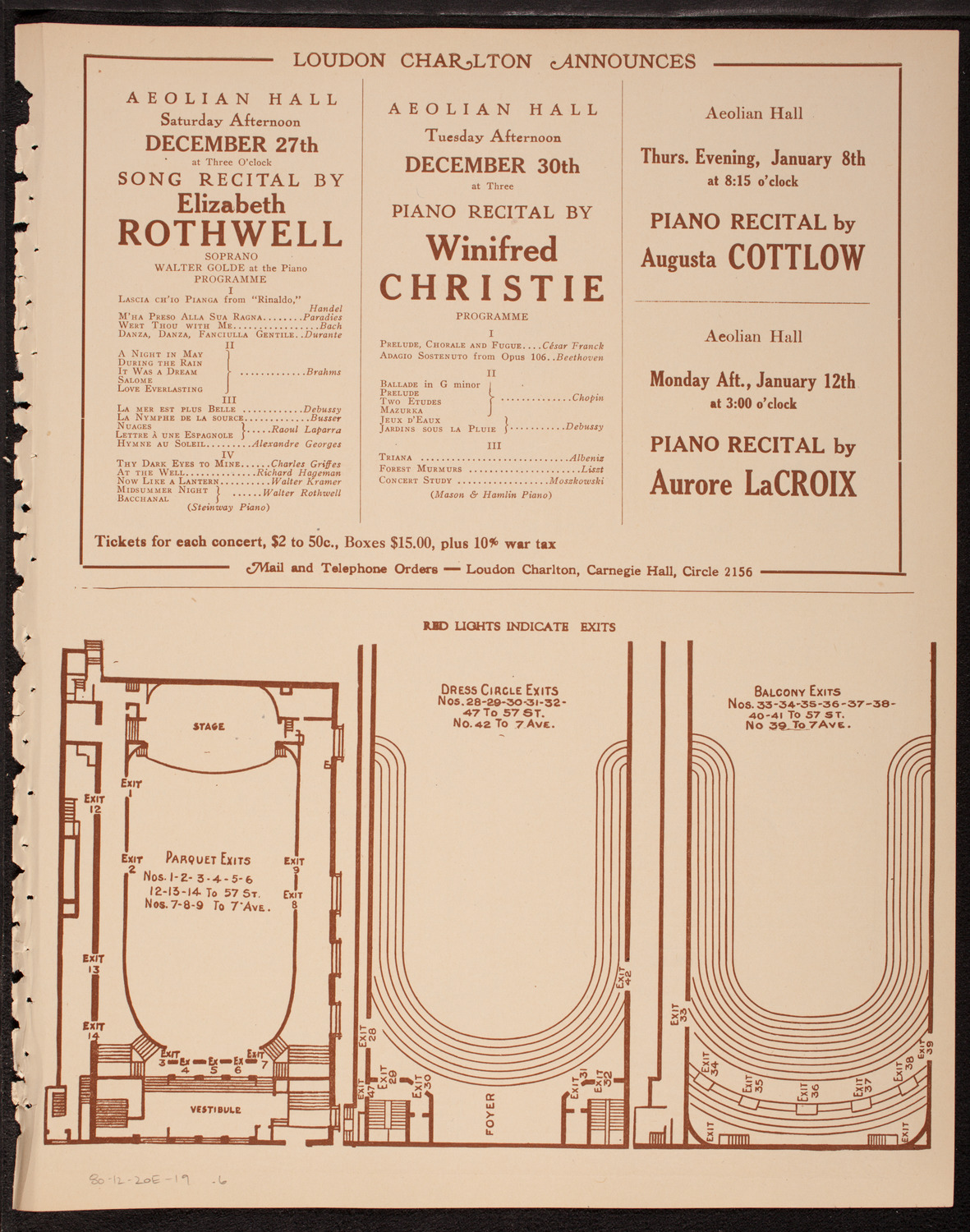 Italian Lyric Federation Vocal and Instrumental Concert, December 20, 1919, program page 11