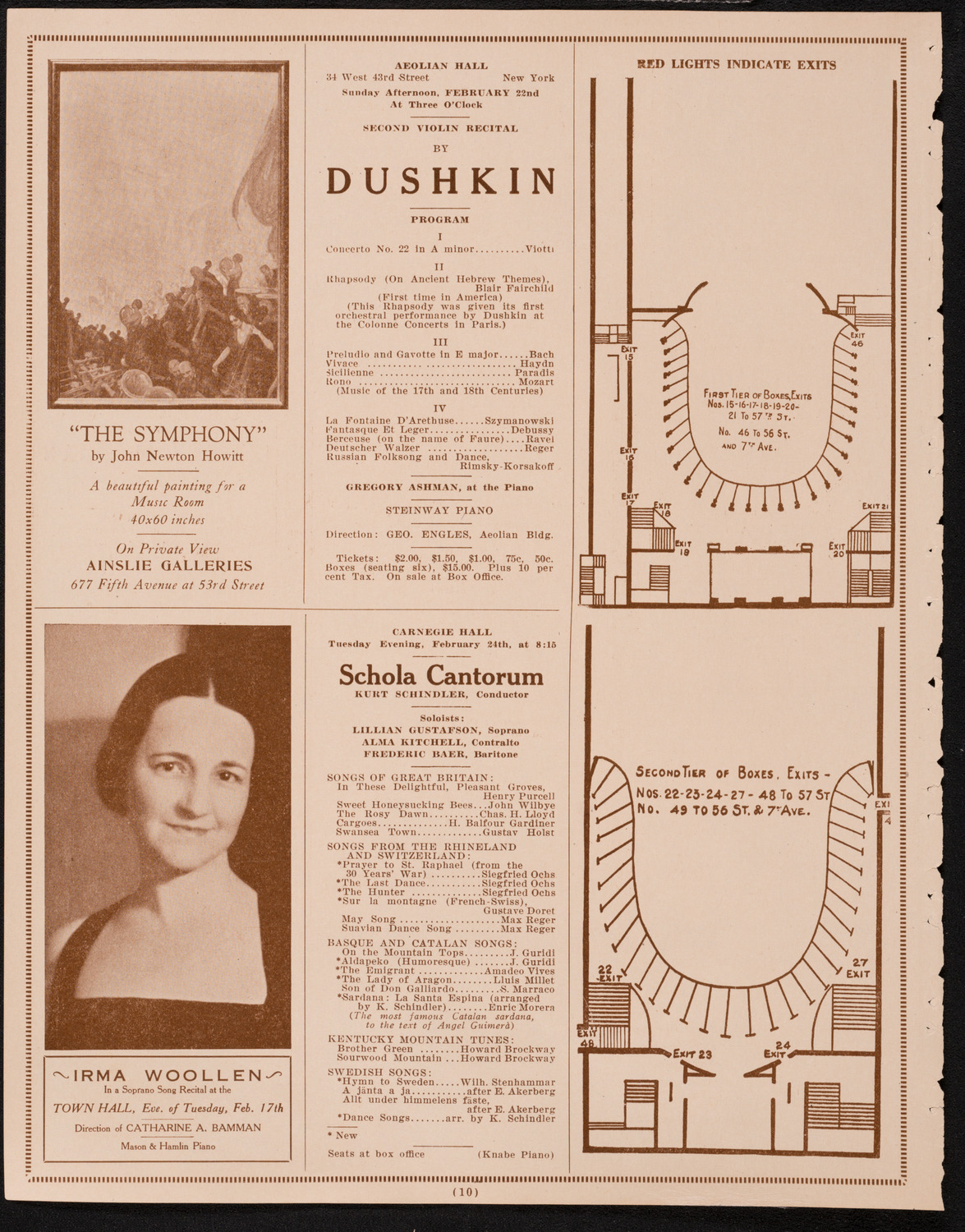 Alexander Brailowsky, Piano, February 14, 1925, program page 10
