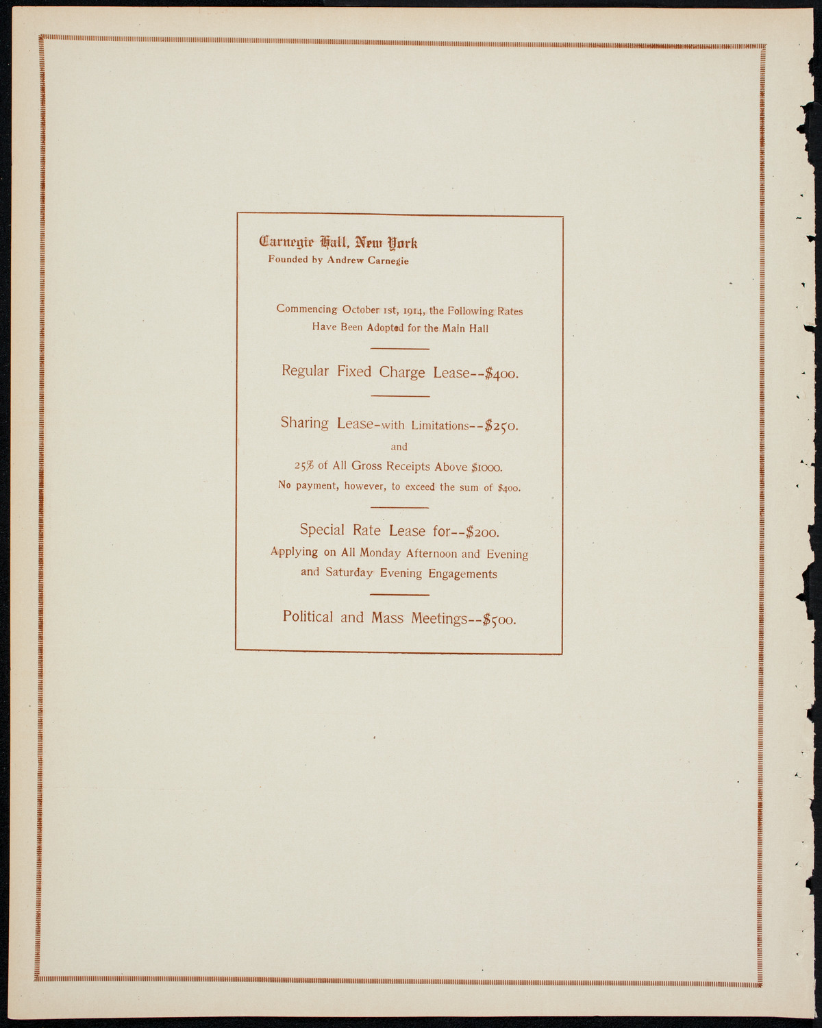 Recital of Jewish Folk Songs, April 4, 1914, program page 10