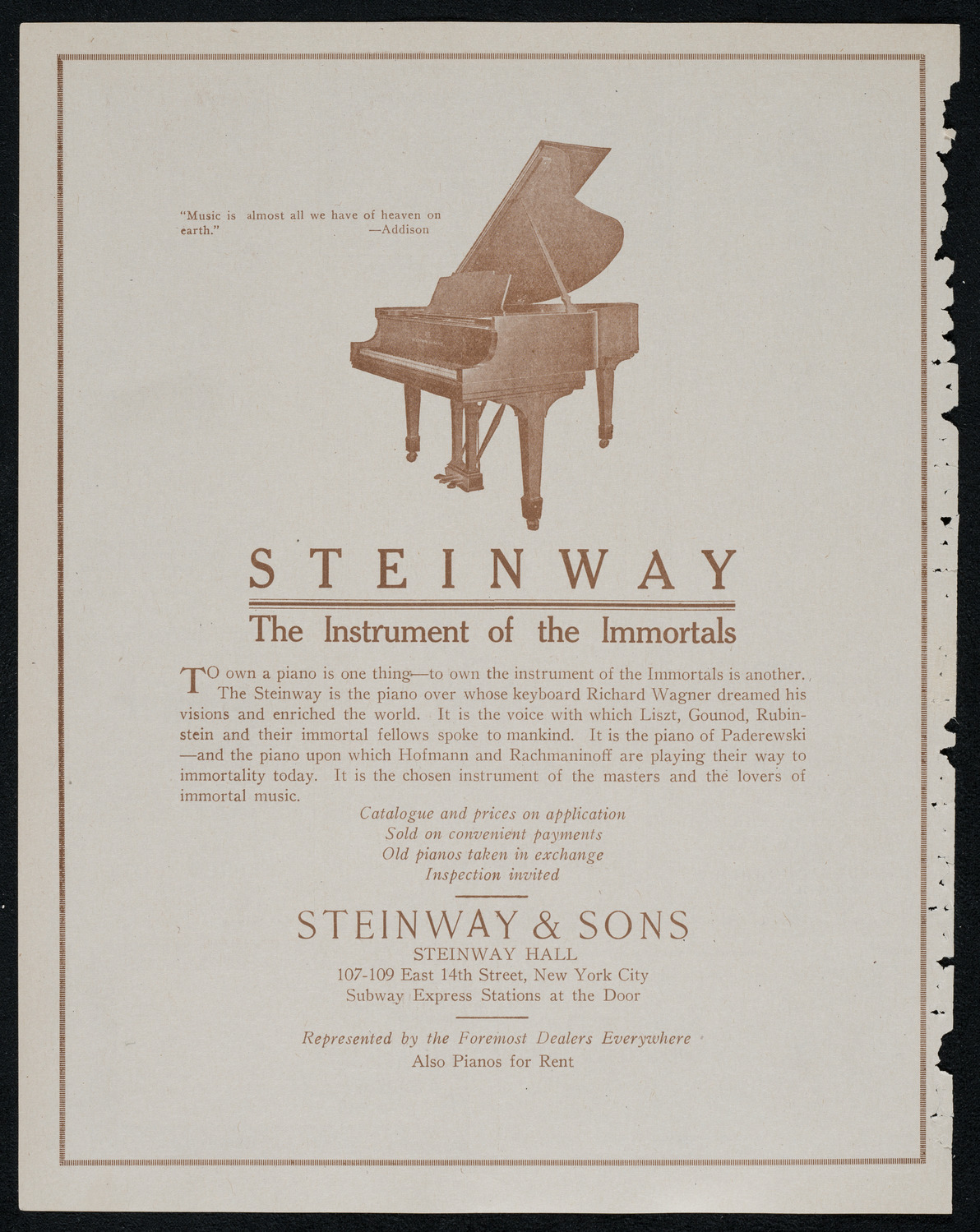 La Scala Orchestra, January 3, 1921, program page 4
