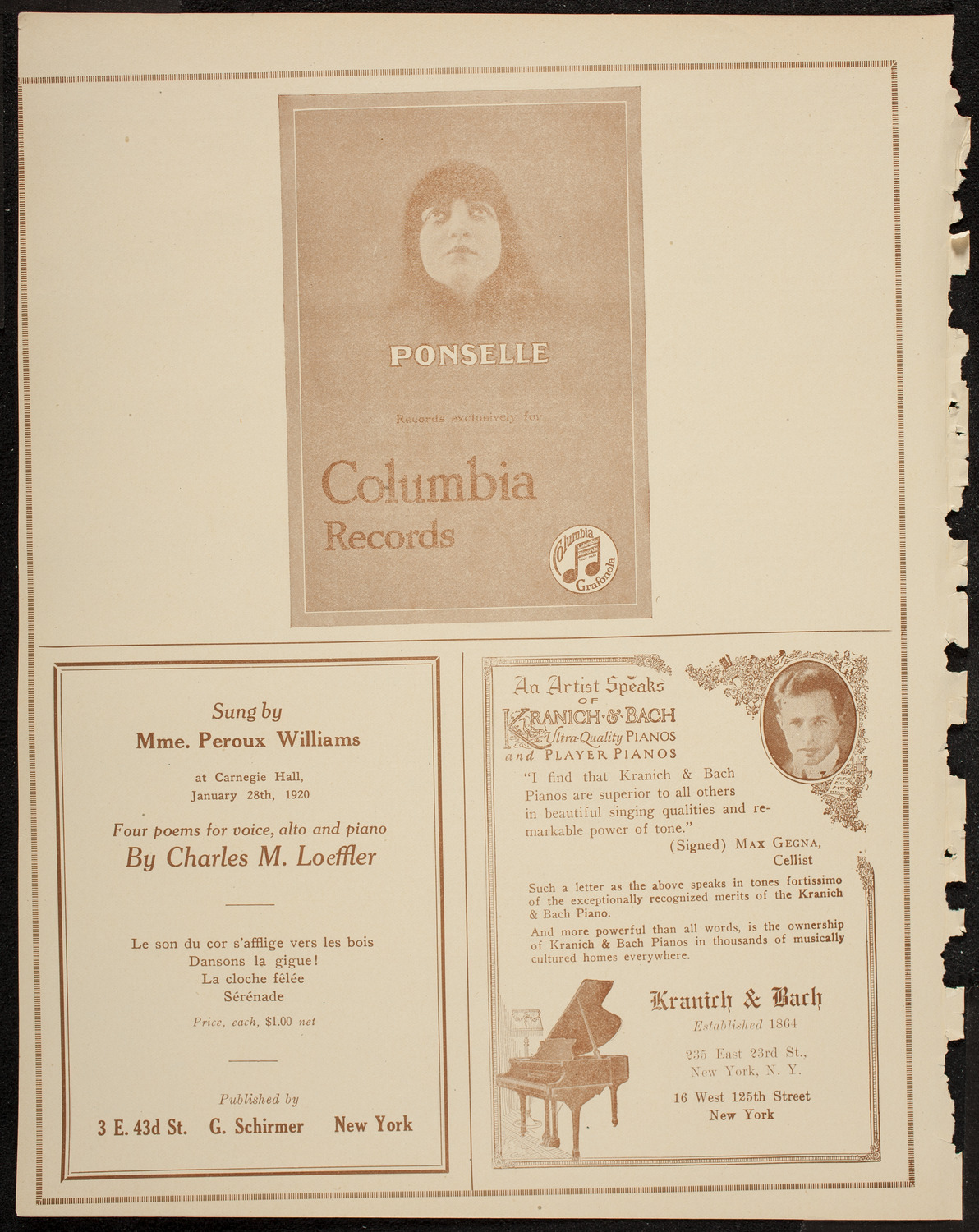 Lecture by Sir Oliver Lodge, February 2, 1920, program page 6