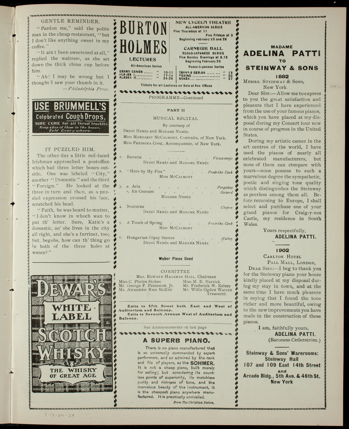 Municipal Art Society of New York, March 12, 1904, program page 3