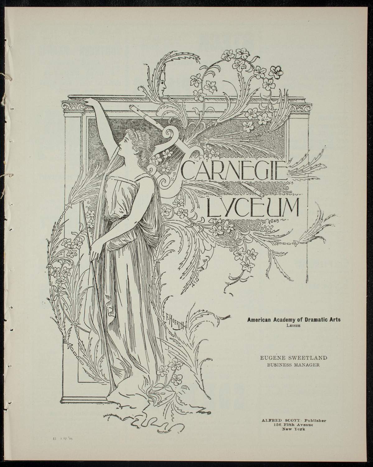 Normal College Dramatic Club, February 17, 1905, program page 1