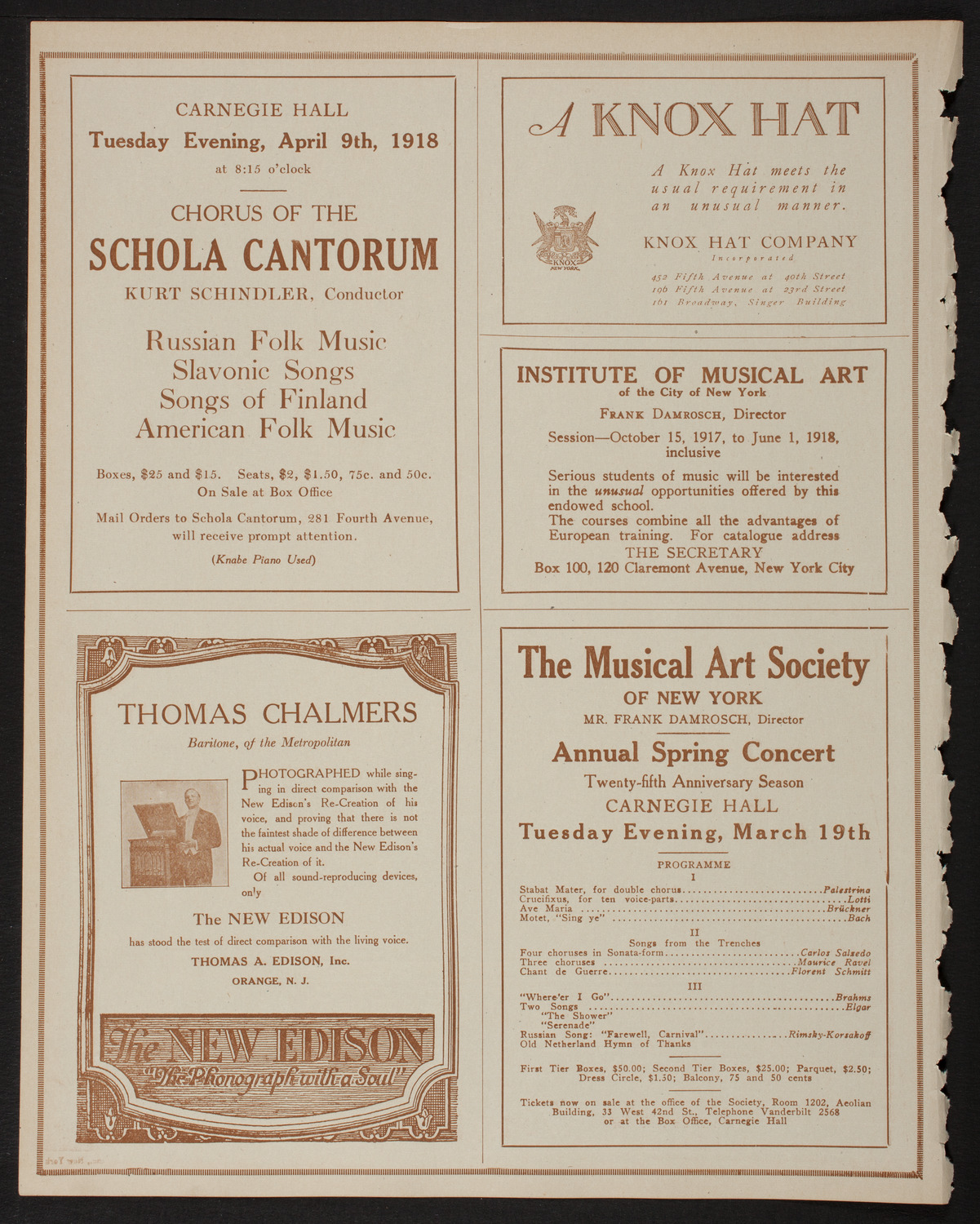 New York Symphony Orchestra, March 7, 1918, program page 2