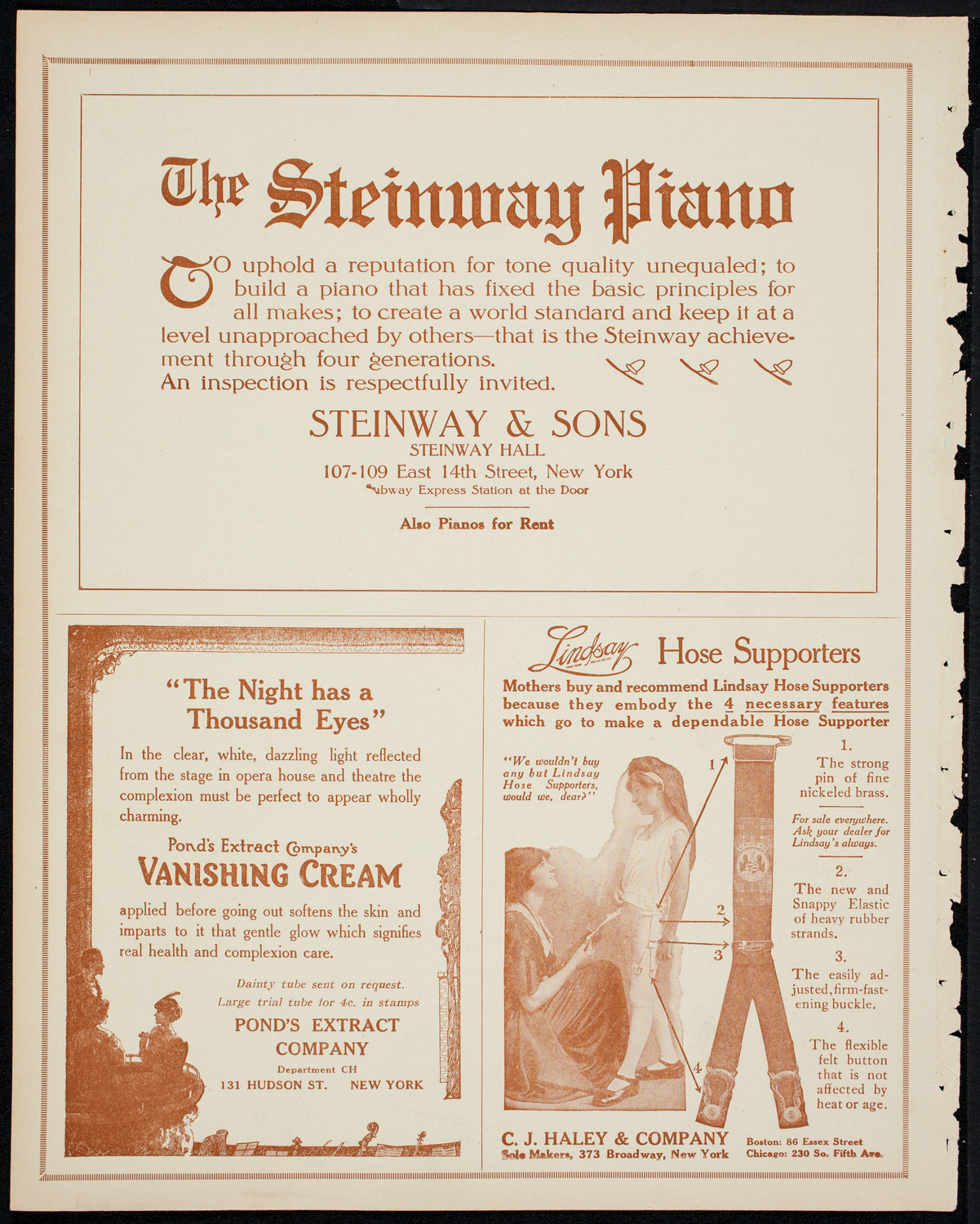 People's Symphony Concert, February 15, 1914, program page 4