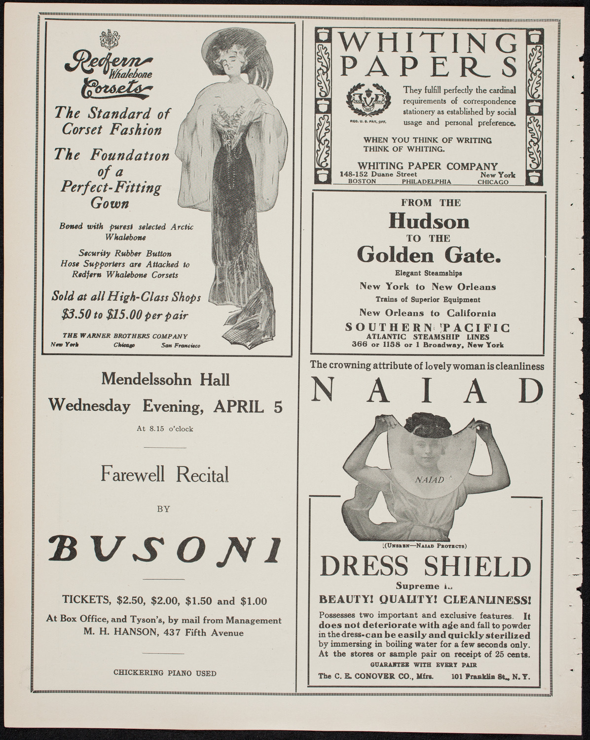 Boston Symphony Orchestra, March 23, 1911, program page 2