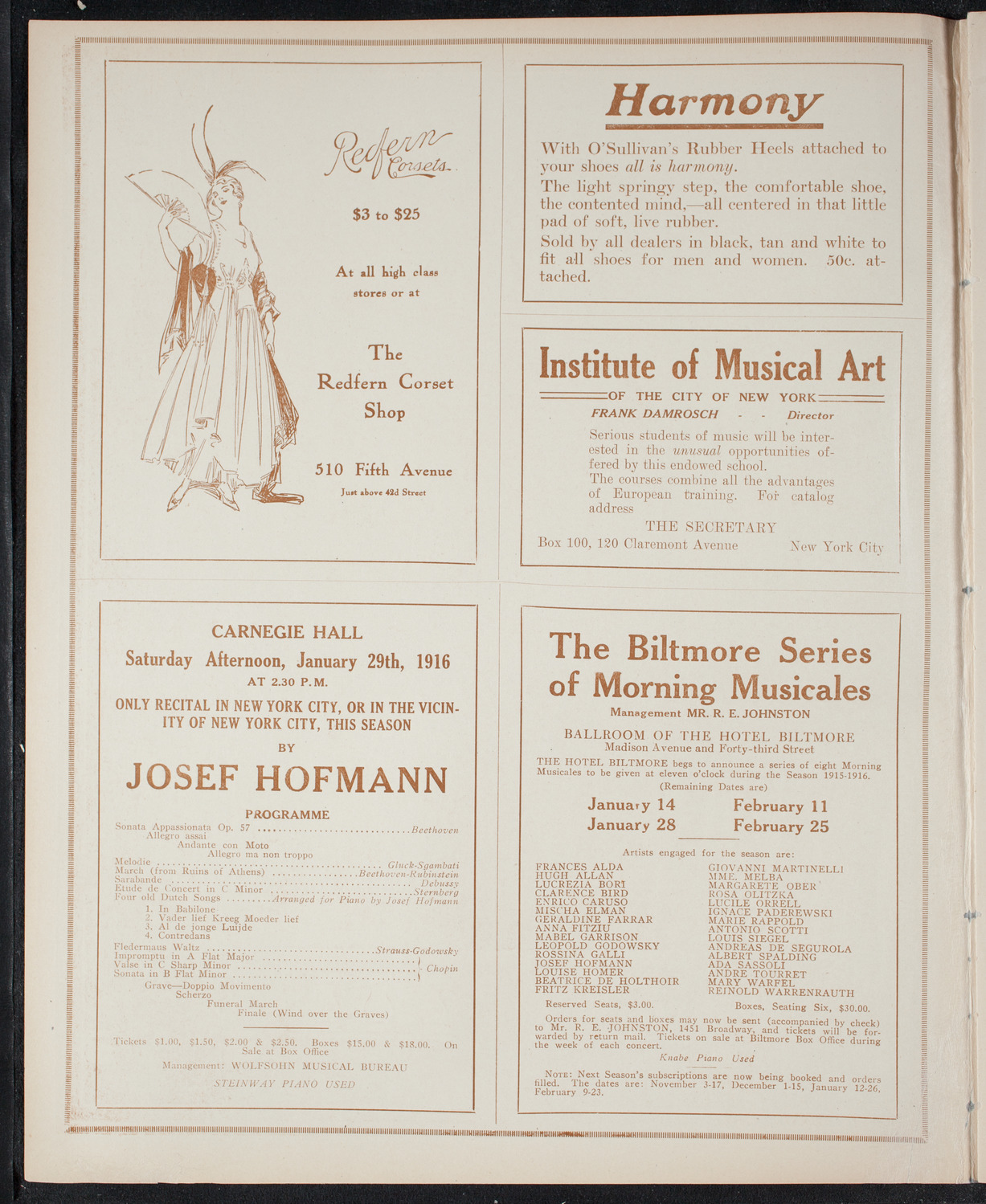 Concert and Meeting: American Jewish Relief Committee, December 21, 1915, program page 2