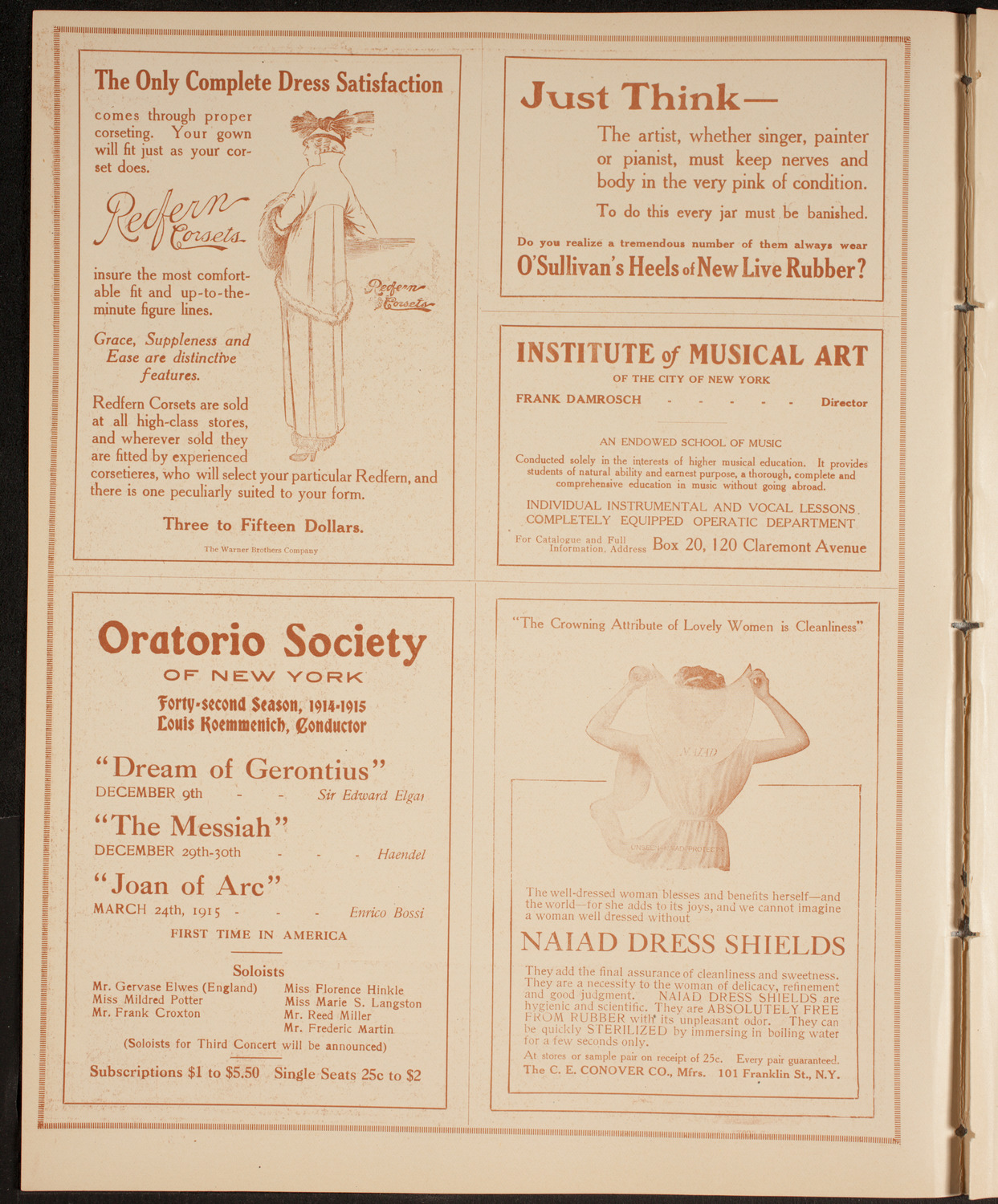 Co-Operative Symphony Orchestra, November 14, 1914, program page 2