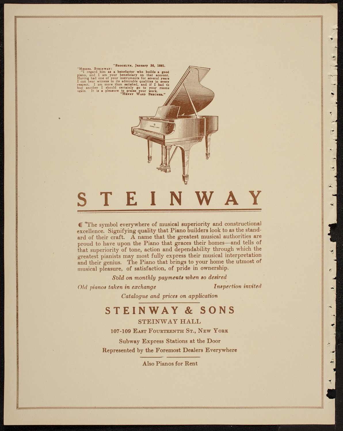 New York Philharmonic, March 4, 1920, program page 4