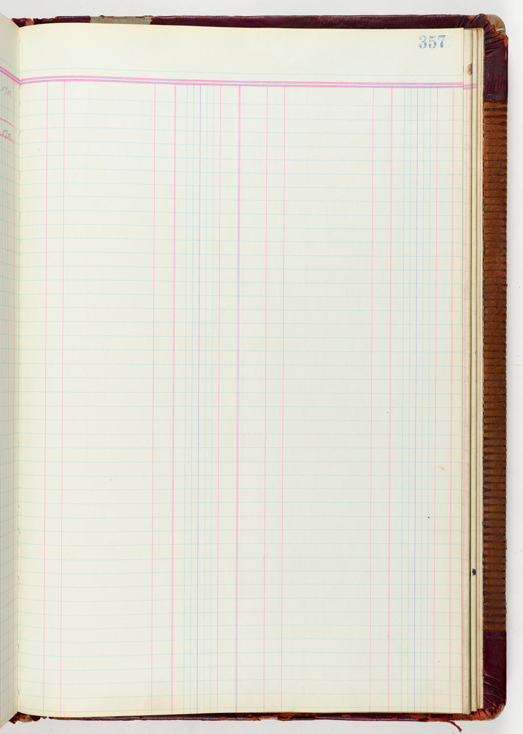 Music Hall Accounting Ledger Journal, volume 6, page 357
