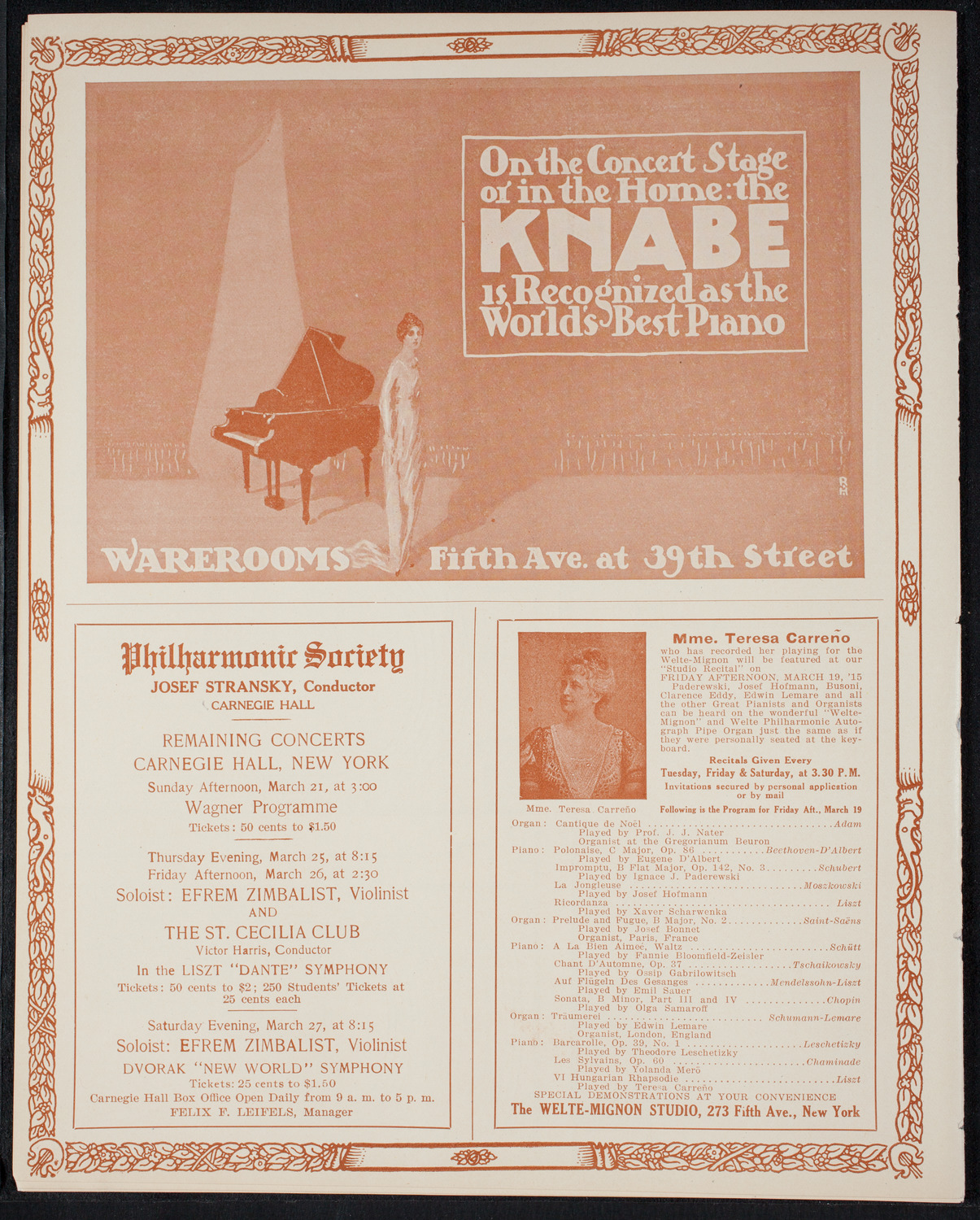 Lecture by Dr. Carl C. Young, March 16, 1915, program page 12