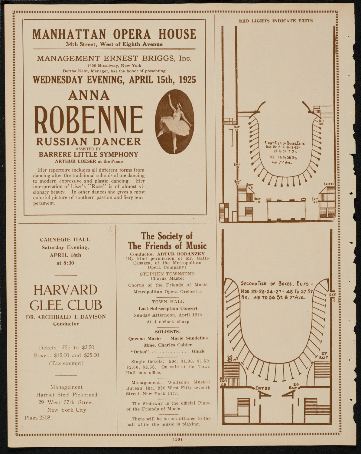 Boston Symphony Orchestra, April 9, 1925, program page 10