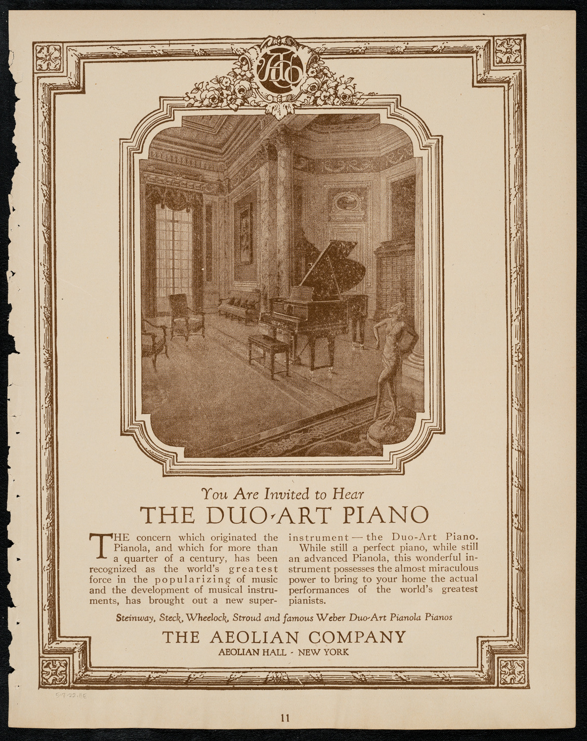 Hans Kronold Memorial Concert, May 7, 1922, program page 11