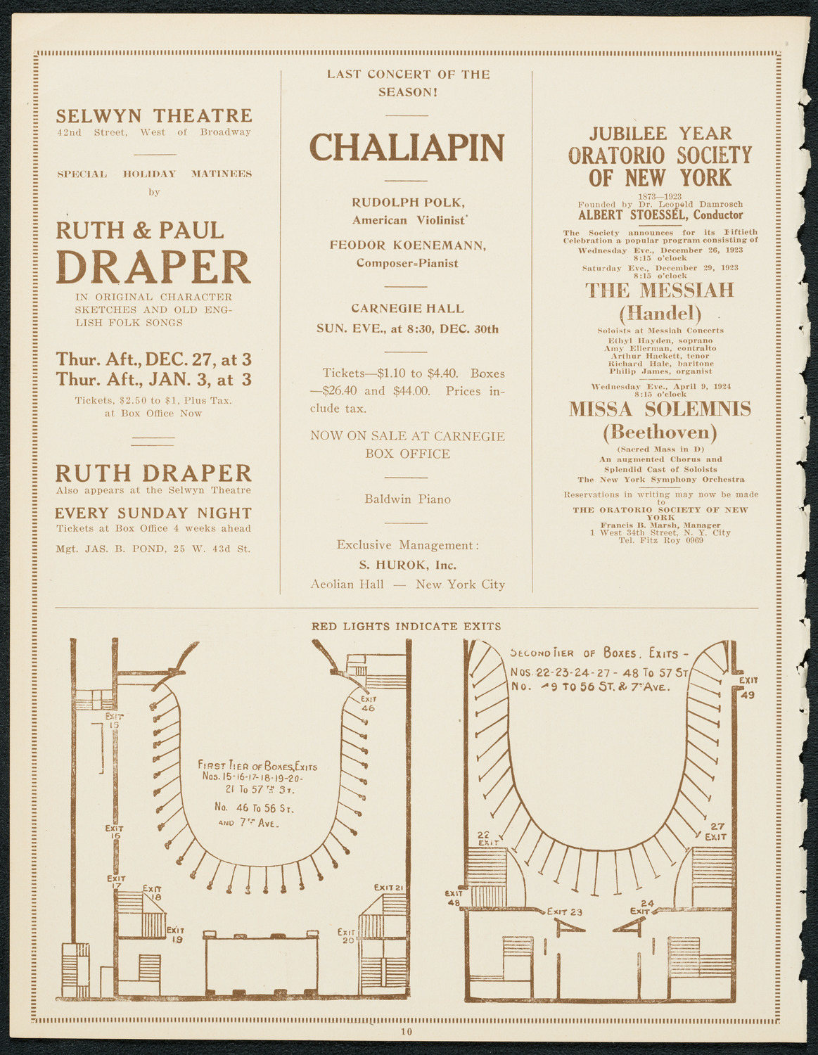 Isa Kremer, Soprano, December 23, 1923, program page 10