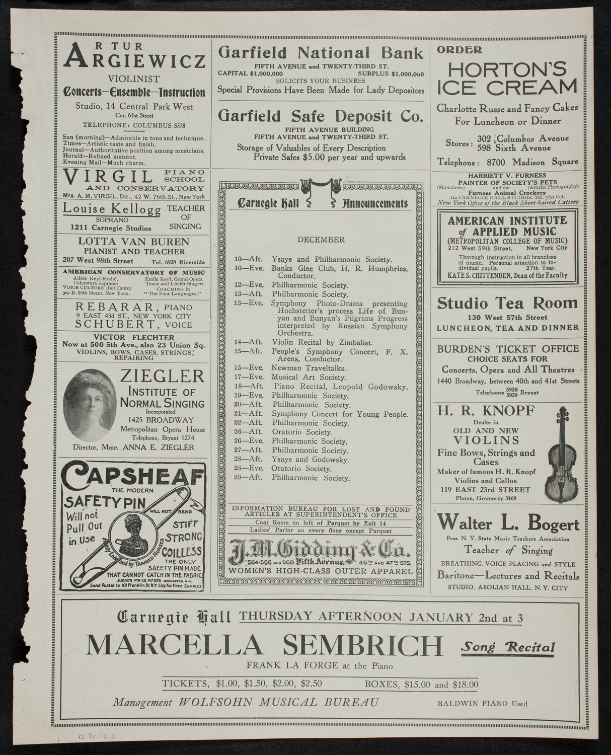 Newman Traveltalks: Munich to Berlin, December 8, 1912, program page 3