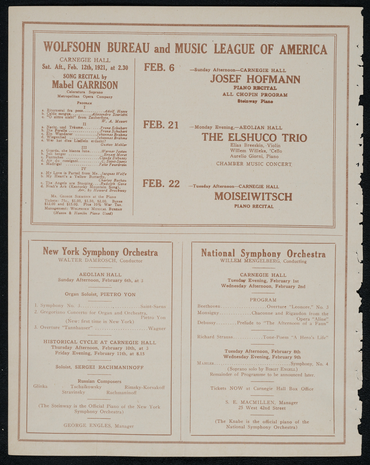 Burton Holmes Travelogue: Spanish Cities, January 31, 1921, program page 8