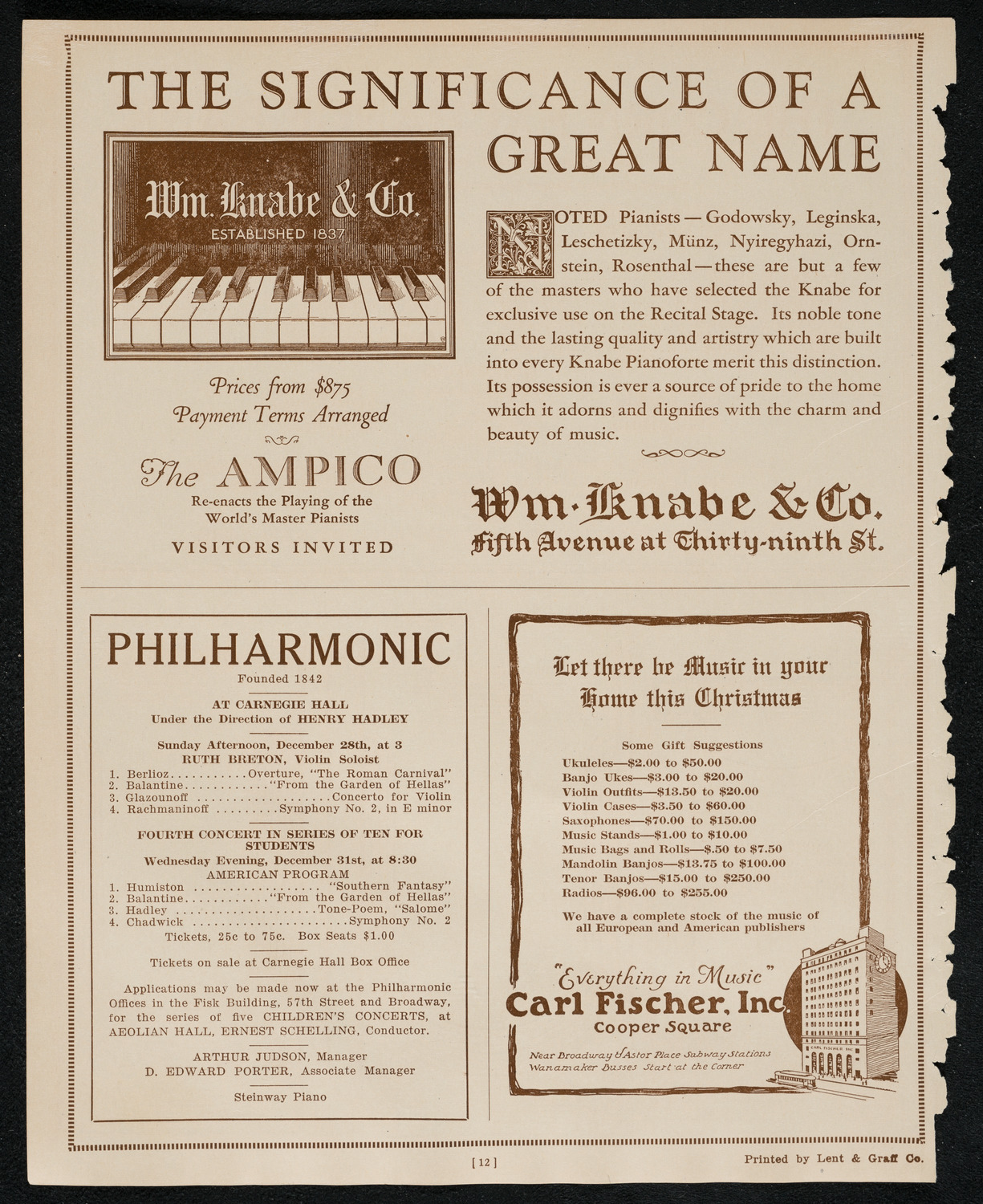 Symphony Concert for Young People, December 27, 1924, program page 12