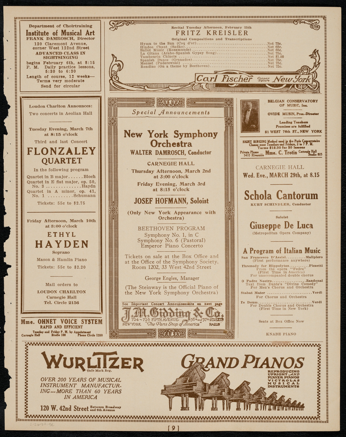 Jewish Teachers' Seminary Concert, February 26, 1922, program page 9