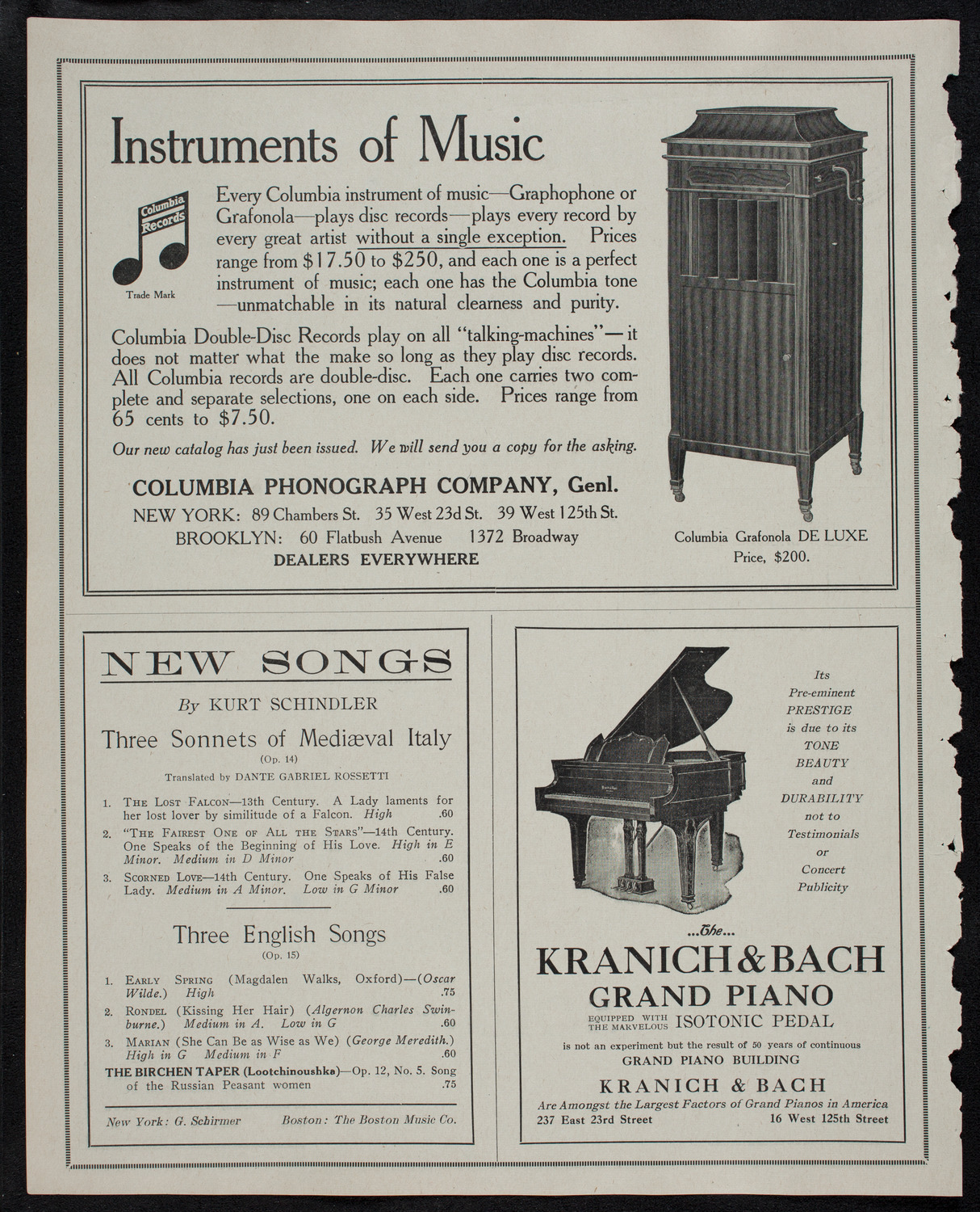 Cristeta Goñi, Violin, assisted by the Gwent Male Glee Singers, October 28, 1912, program page 6
