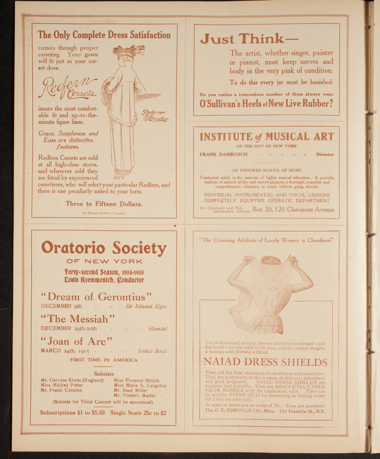 New York College of Music and New York German Conservatory of Music Faculty Concert, November 20, 1914, program page 2