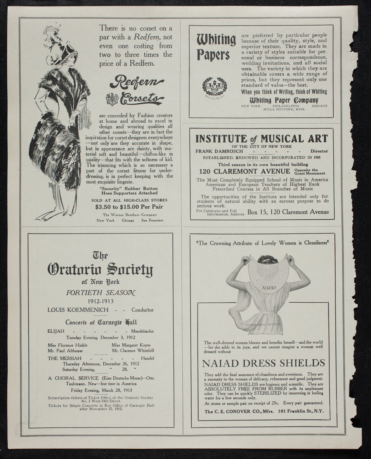 New York Philharmonic, November 15, 1912, program page 2