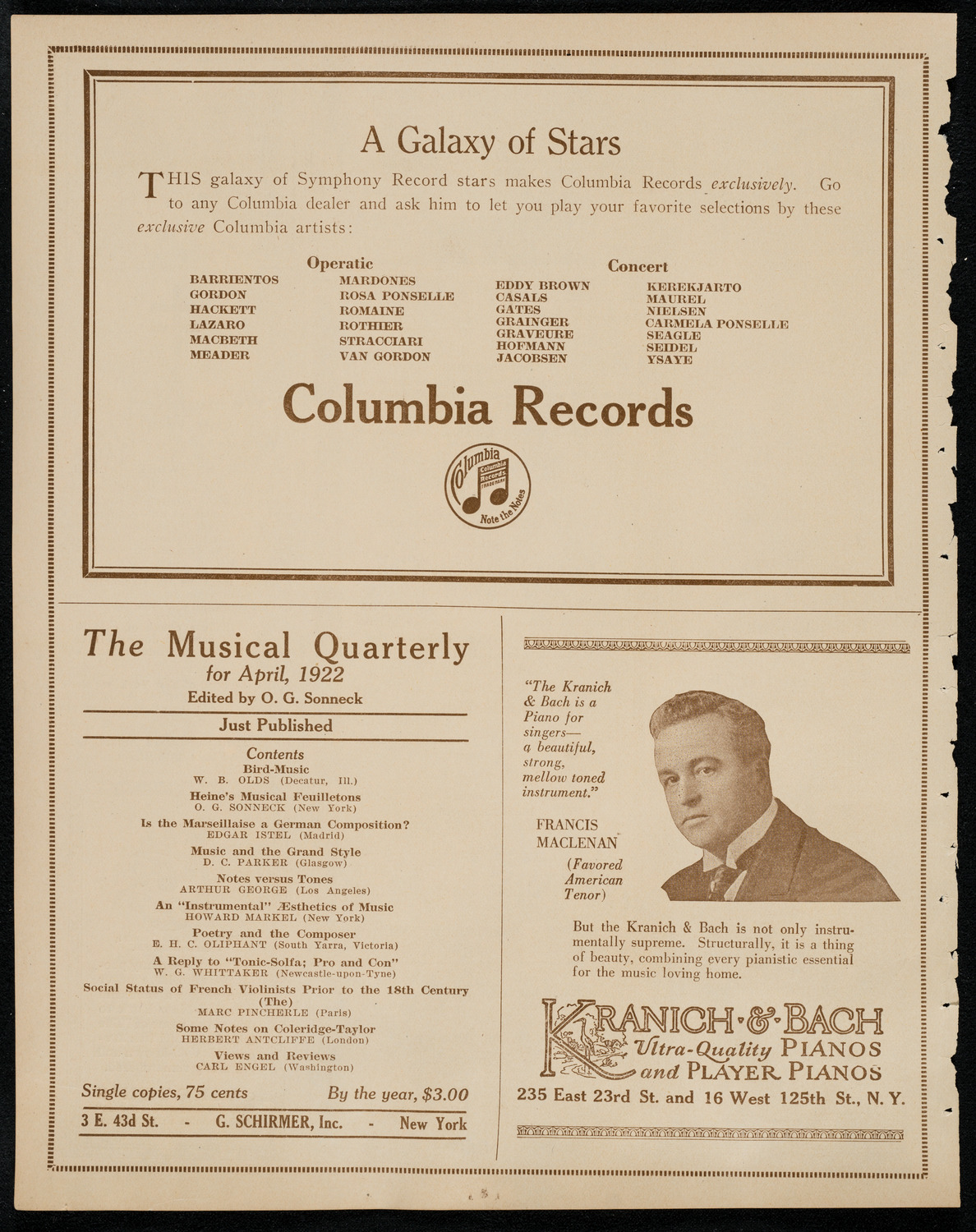 Kriens Symphony Club, May 20, 1922, program page 6