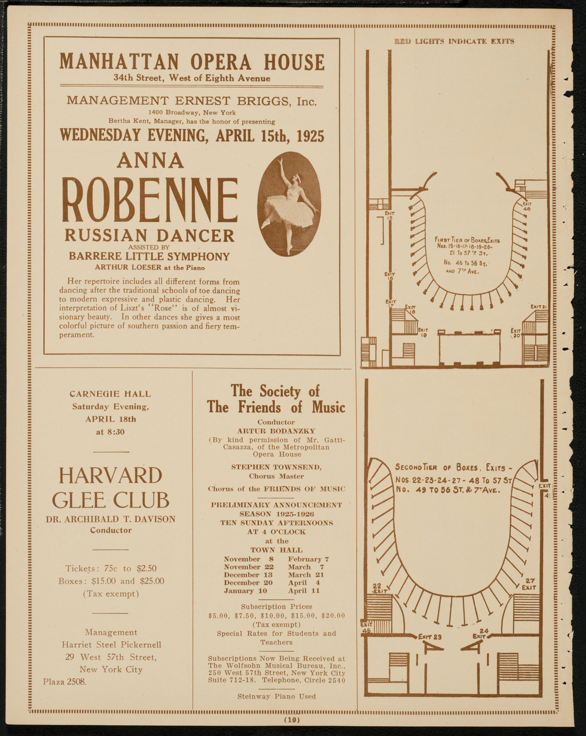 Testimonial Concert in Honor of Zavel Zilberts, April 12, 1925, program page 10