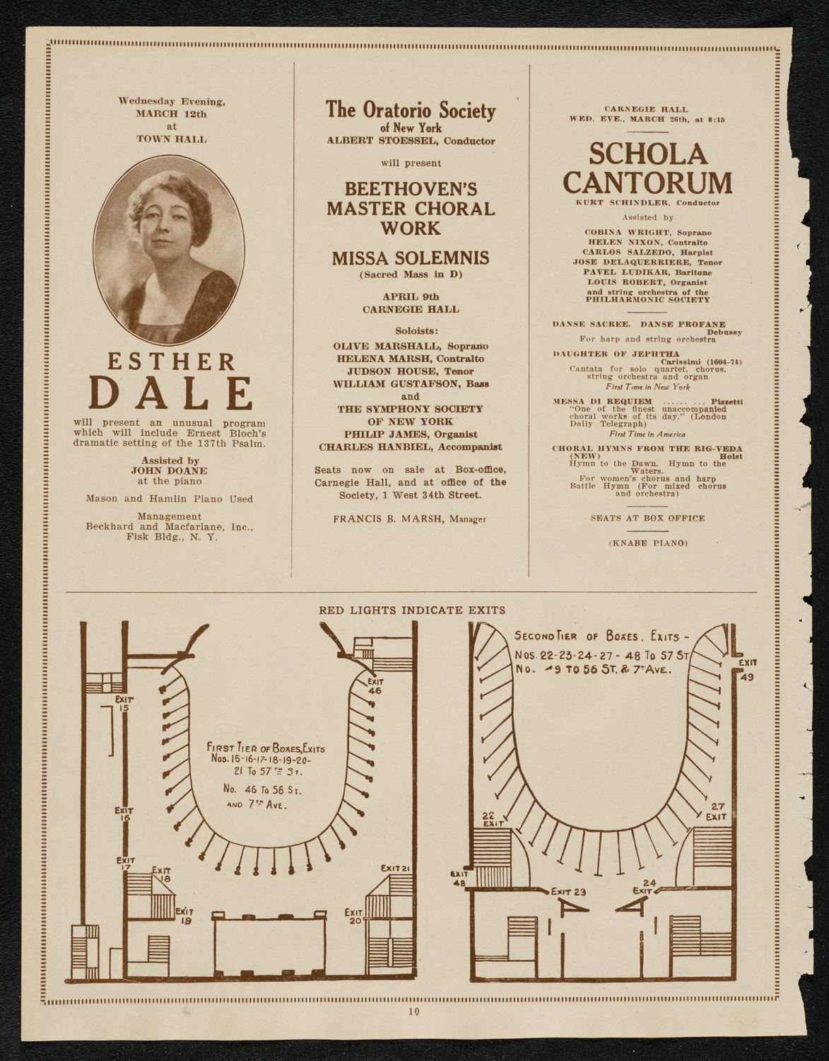 Philadelphia Orchestra and the Toronto Mendelssohn Choir, March 5, 1924, program page 10