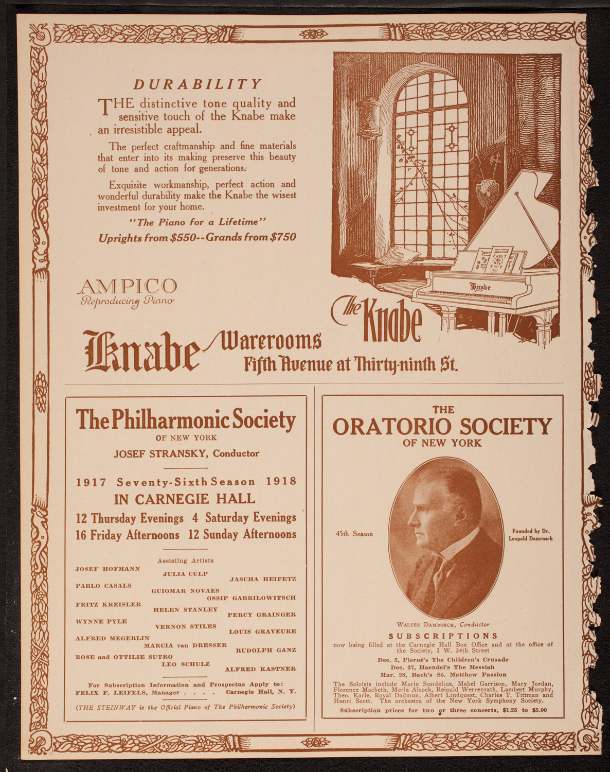 New York Symphony Orchestra, October 25, 1917, program page 12
