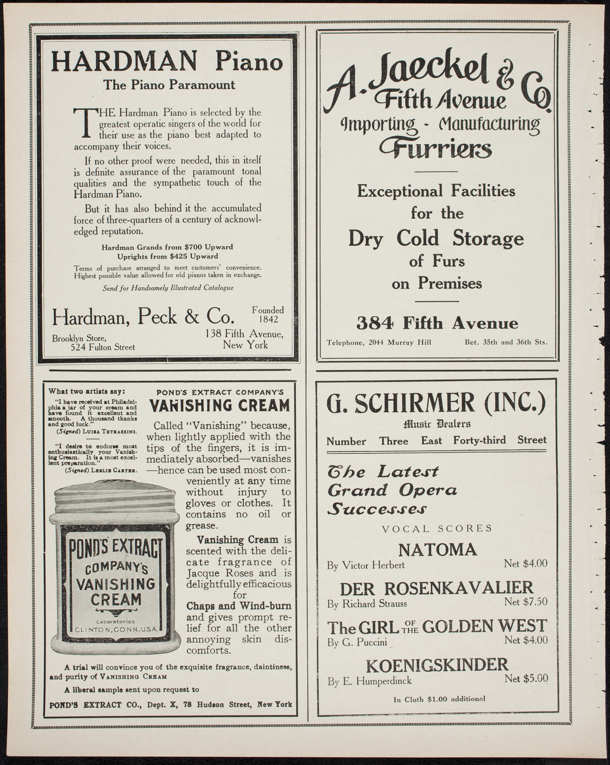 Musical Art Society of New York, March 16, 1911, program page 8